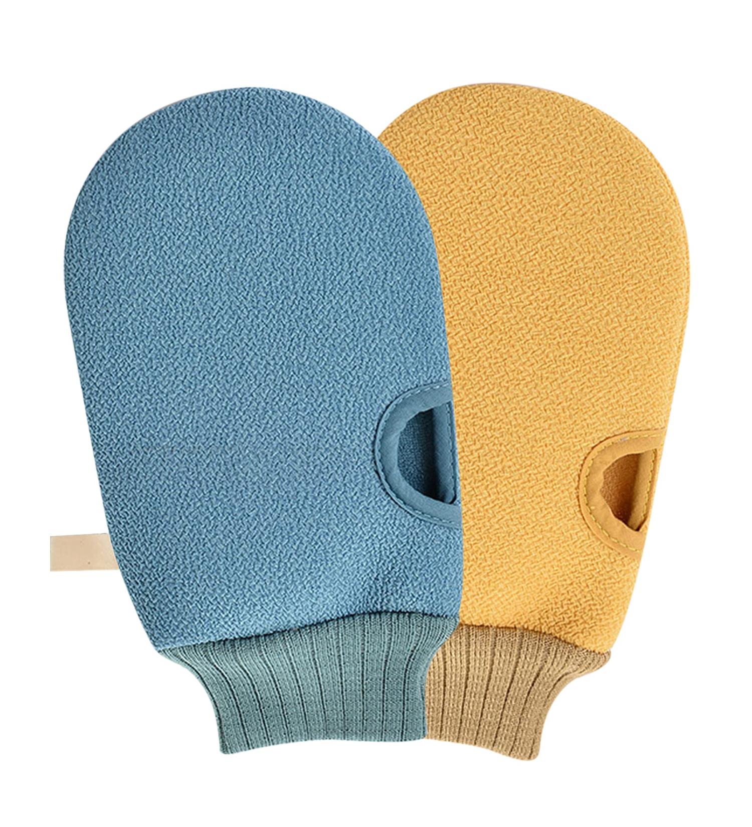 Lyydan Double-Sided Peeling Gloves - 2 Pack Exfoliating Body Scrub for Shower Spa Massage | Dead Skin Removal - Buy Online on GoSupps.com