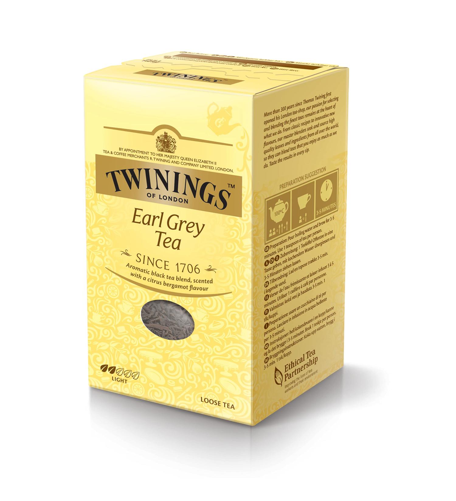 Twinings Earl Grey Loose Tea - Black Tea with Bergamot Aroma - Refreshing 200g Pack - Premium International Shipping - Buy Online on GoSupps.com