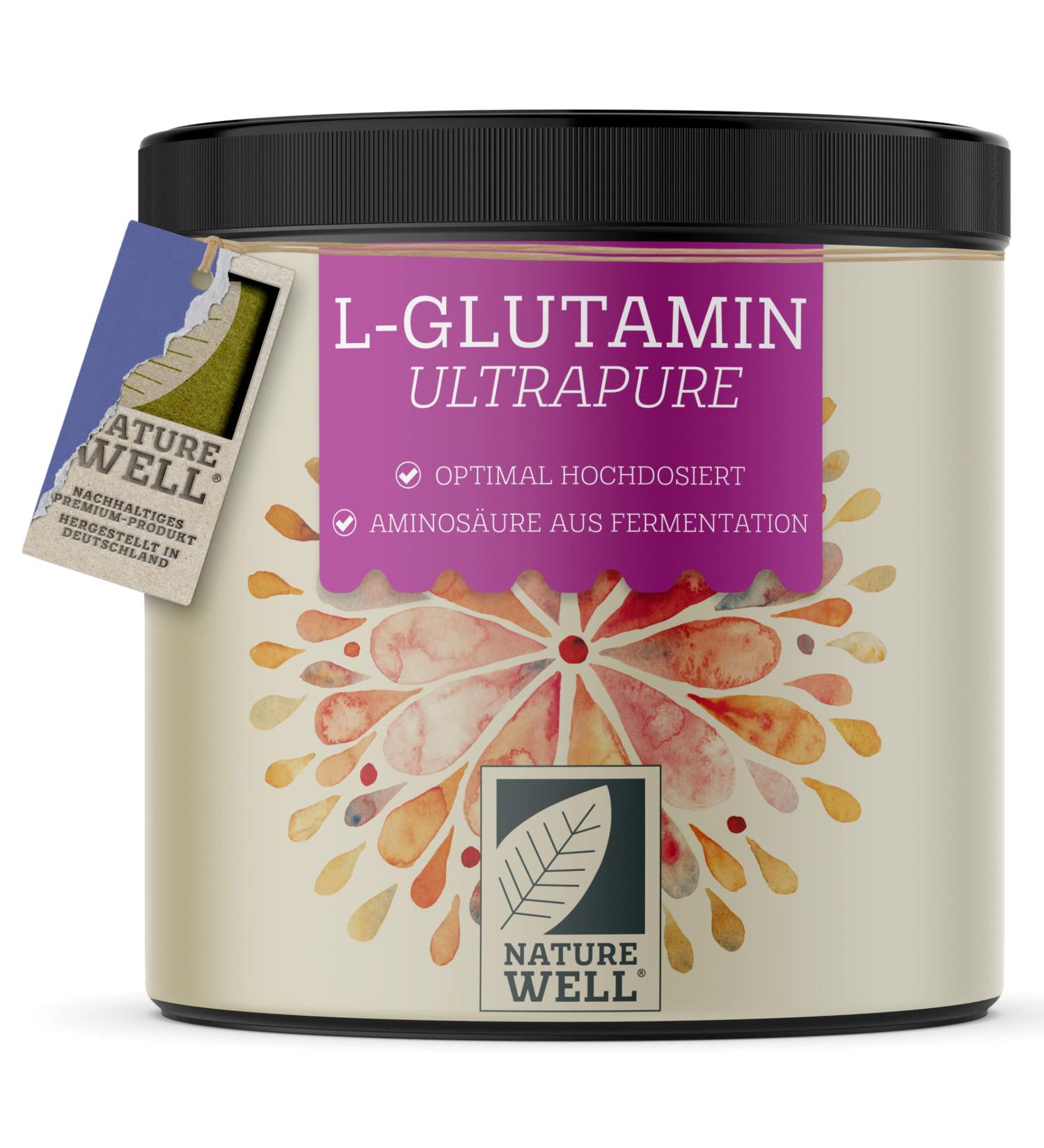 L-Glutamine Powder 500g - Vegan High-Dose Tasteless & Ultrapure | 99.9% Purity | Additive-Free | Fermentation-Sourced | Laboratory Tested - Buy Online on GoSupps.com