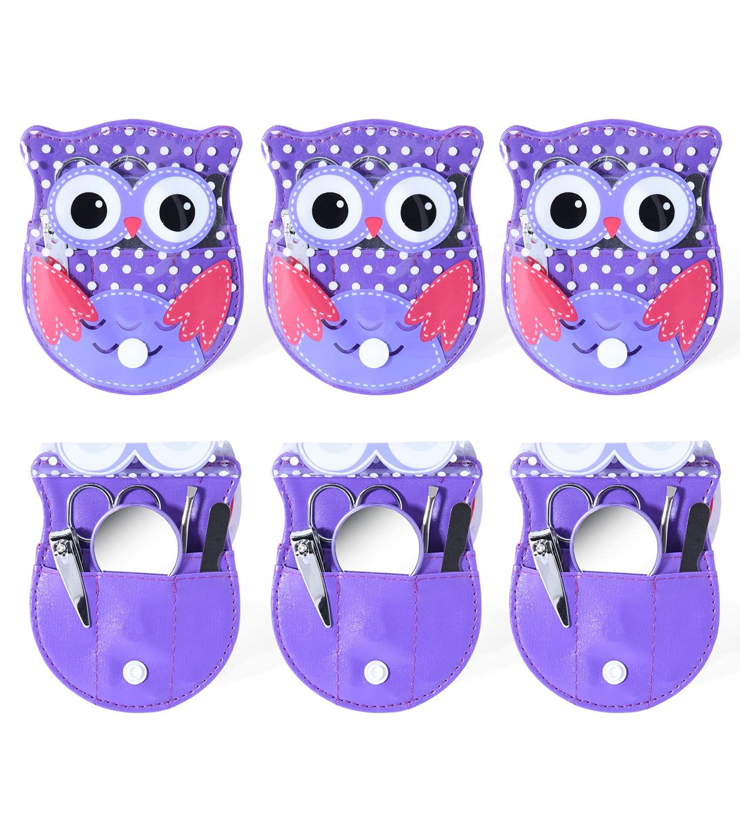 Spove Owl Design Manicure Set for Girls Teens - Pack of 6 Purple Nail Care Grooming Kits - Buy Online on GoSupps.com