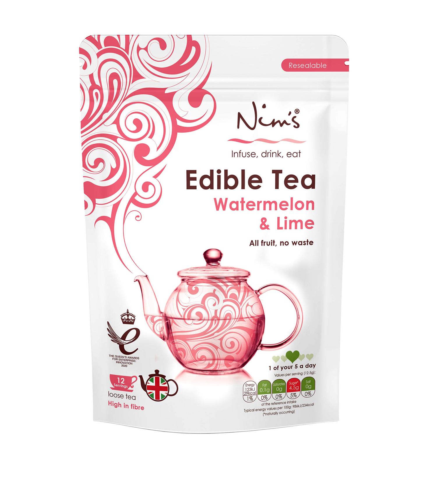 Nim's Edible Fruit and Vegetable Tea - Watermelon and lime - Vegan Allergen Free Vegetarian Healthy Watermelon & Lime - Buy Online on GoSupps.com