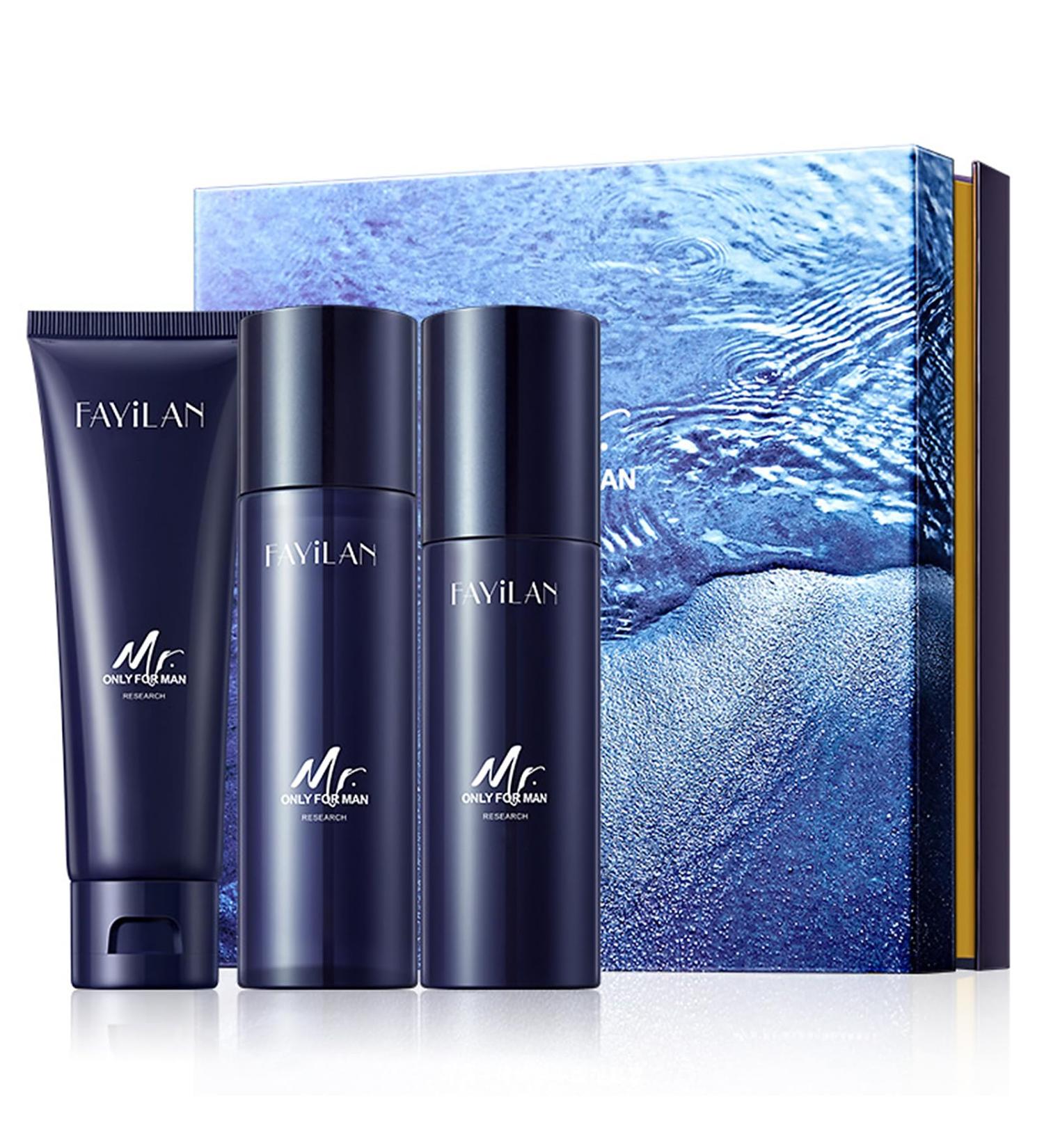Skin Care Gift Set For Men - Cleanser Toner Moisturizing Lotion Face Care Set - Hydrates Moisturizes Oil Controls Deep Cleanses And Refines Pores Men's Gift Set For Valentine Birthday Christmas - Buy Online on GoSupps.com