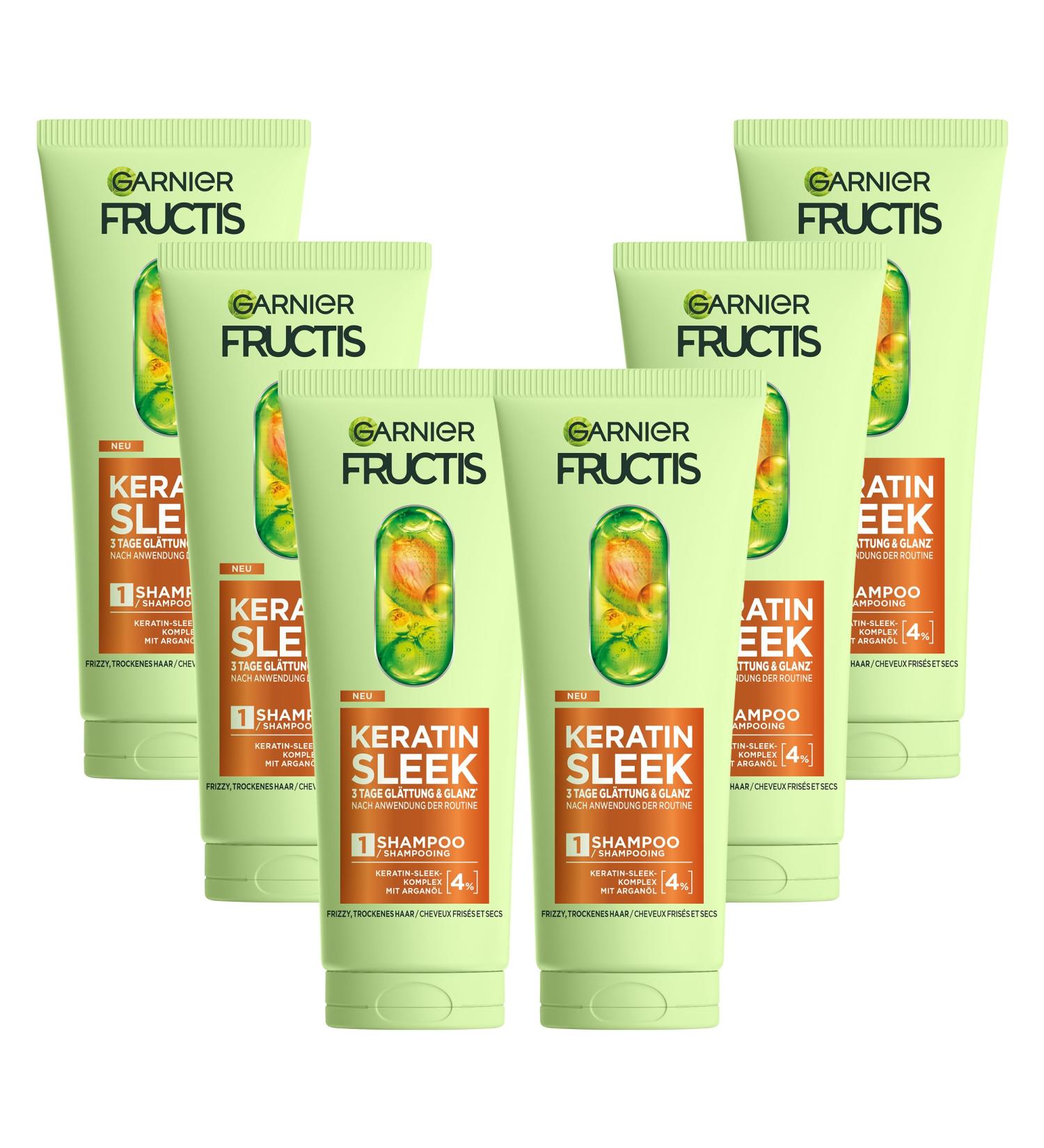  Garnier Garnier Fructis Keratin Sleek Shampooing 6 x 200 ml - Buy Online on GoSupps.com