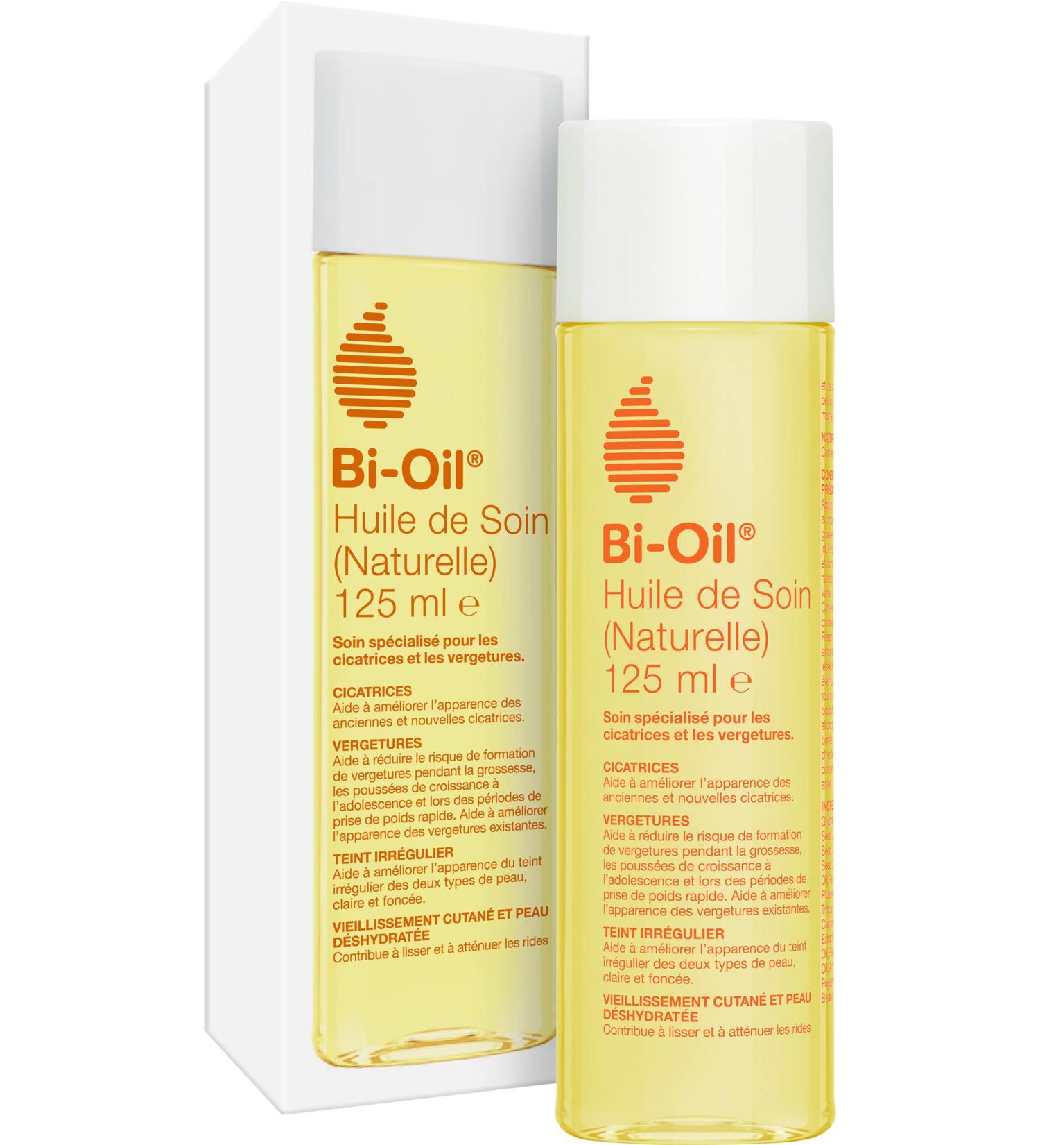 Bi-Oil Natural Care Oil - Specialized Care for Stretch Marks Scars Dry Skin and Irregular Complexion - 100% Natural Formulation - Ideal During Pregnancy - 1 x 125 ml - Buy Online on GoSupps.com