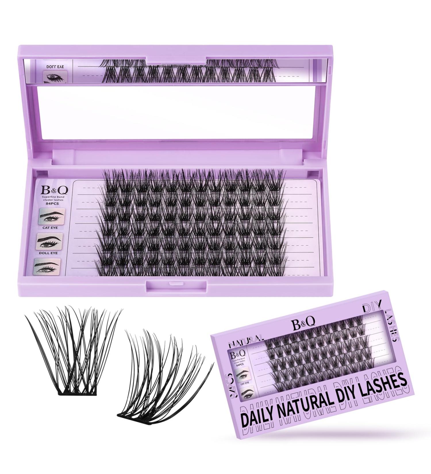 Eyelash Extensions 84 PCs Z11 B&C - DIY LASH Clusters for Beginners | Reusable Individual Lashes for Home Use - D-10mm Z11 - Buy Online on GoSupps.com