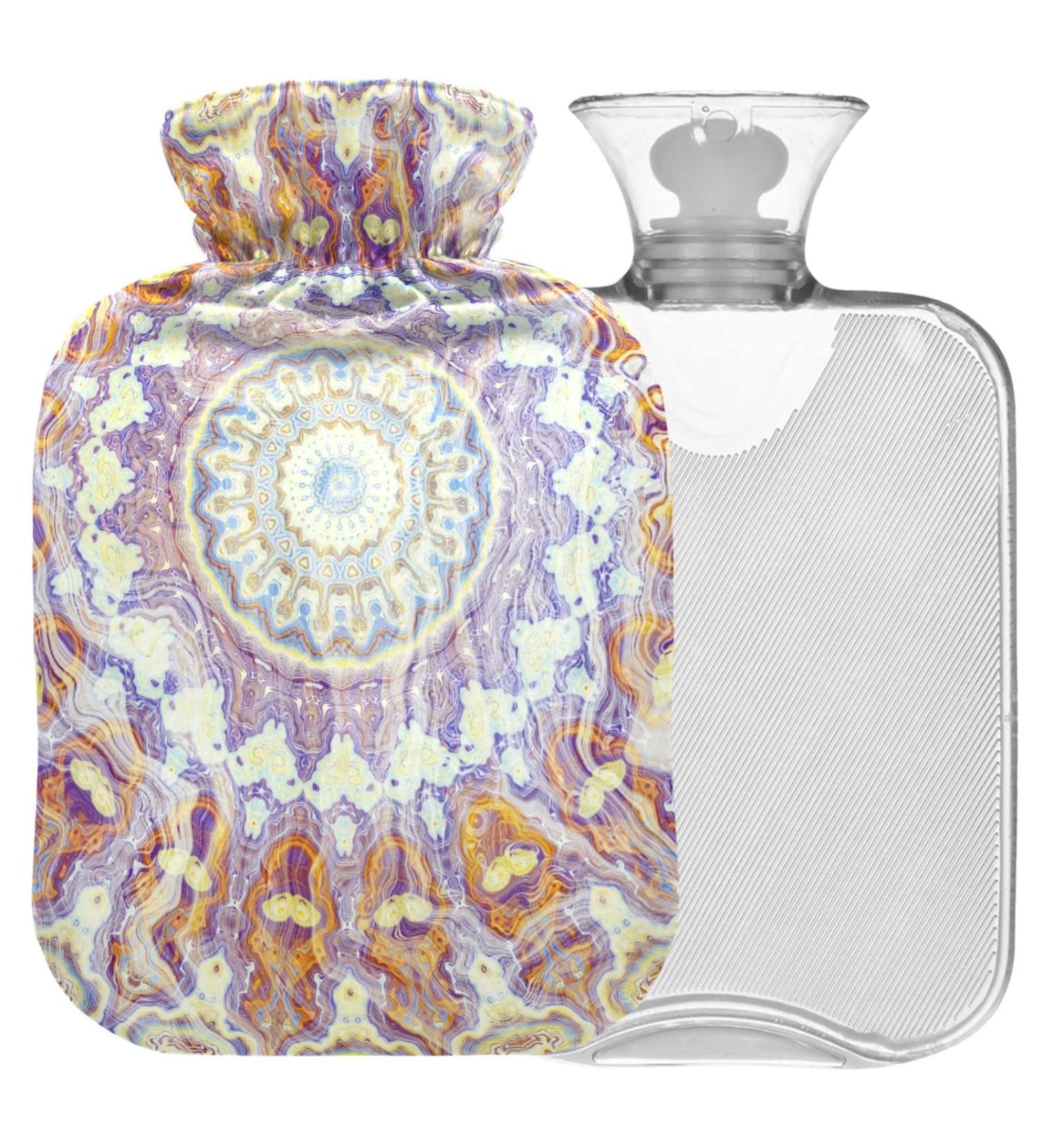 NAANLE 2L Hot Water Bottle - Mandala Marble Paisley - Pain Relief for Menstrual Cramps & Heat Therapy - Buy Online on GoSupps.com