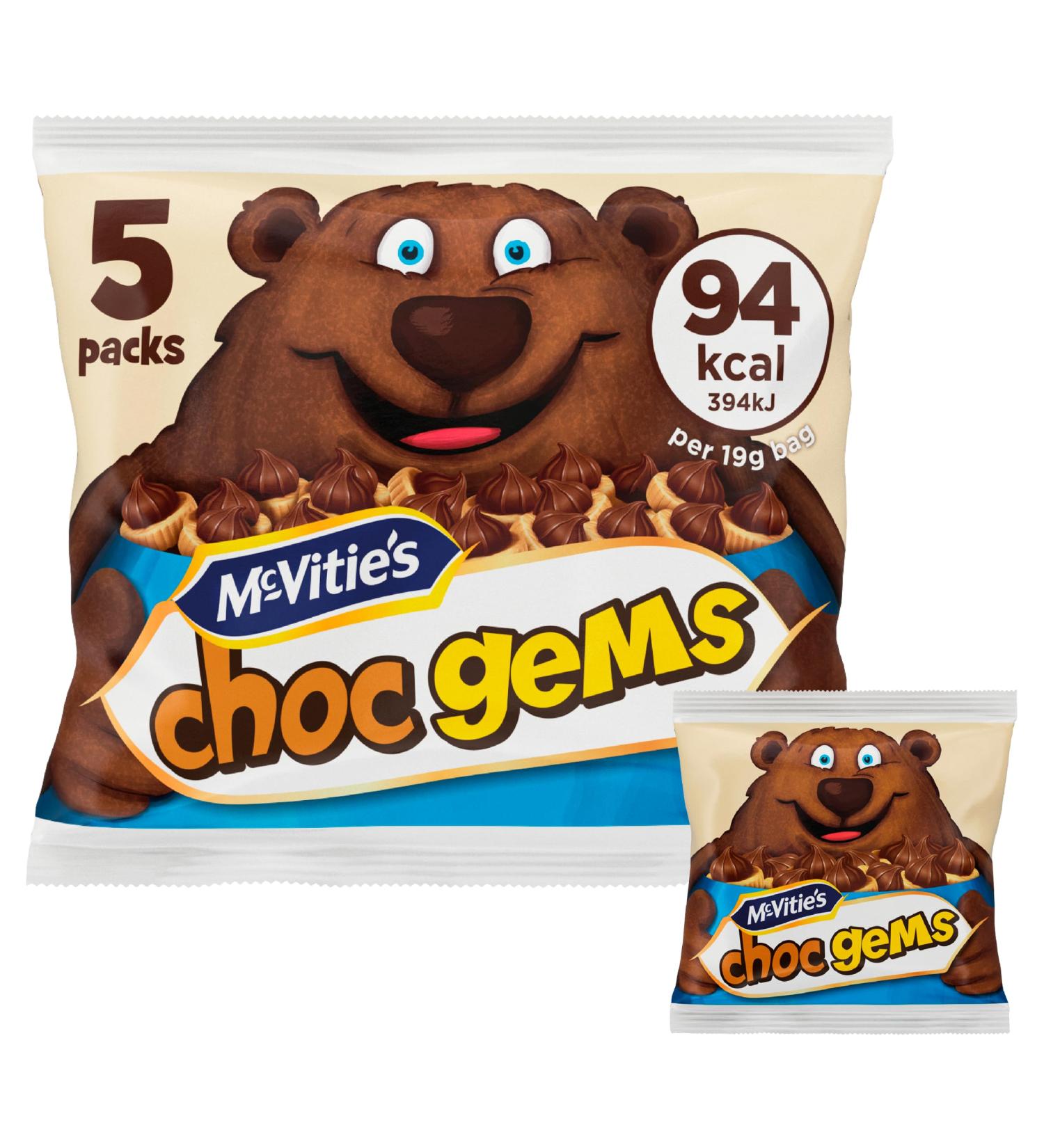 McVitie's Gemmes glac es au chocolat au lait 5 x 19 g - Buy Online on GoSupps.com