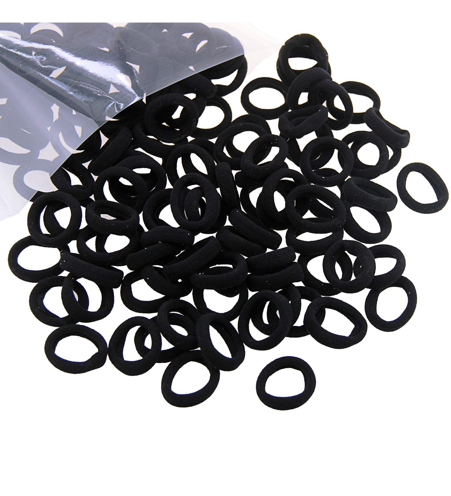 Miuance Small Black Hair Ties 120 PCS - No Damage Elastic Ponytail Holders for Kids Girls - Buy Online on GoSupps.com