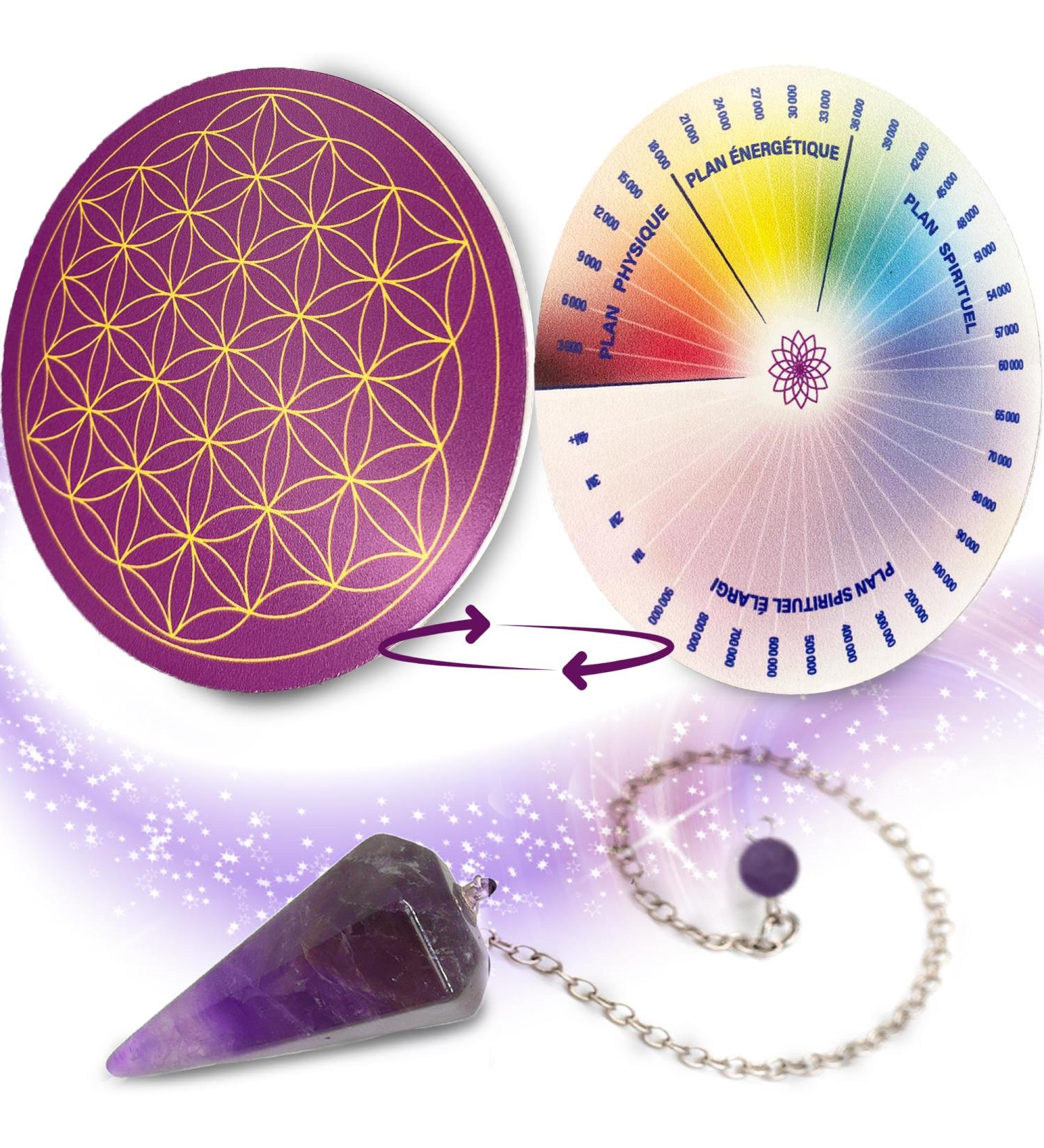 Bovis Ladder & Flower of Life PVC Set with Divination Pendulum | International Shipping Available - Buy Online on GoSupps.com