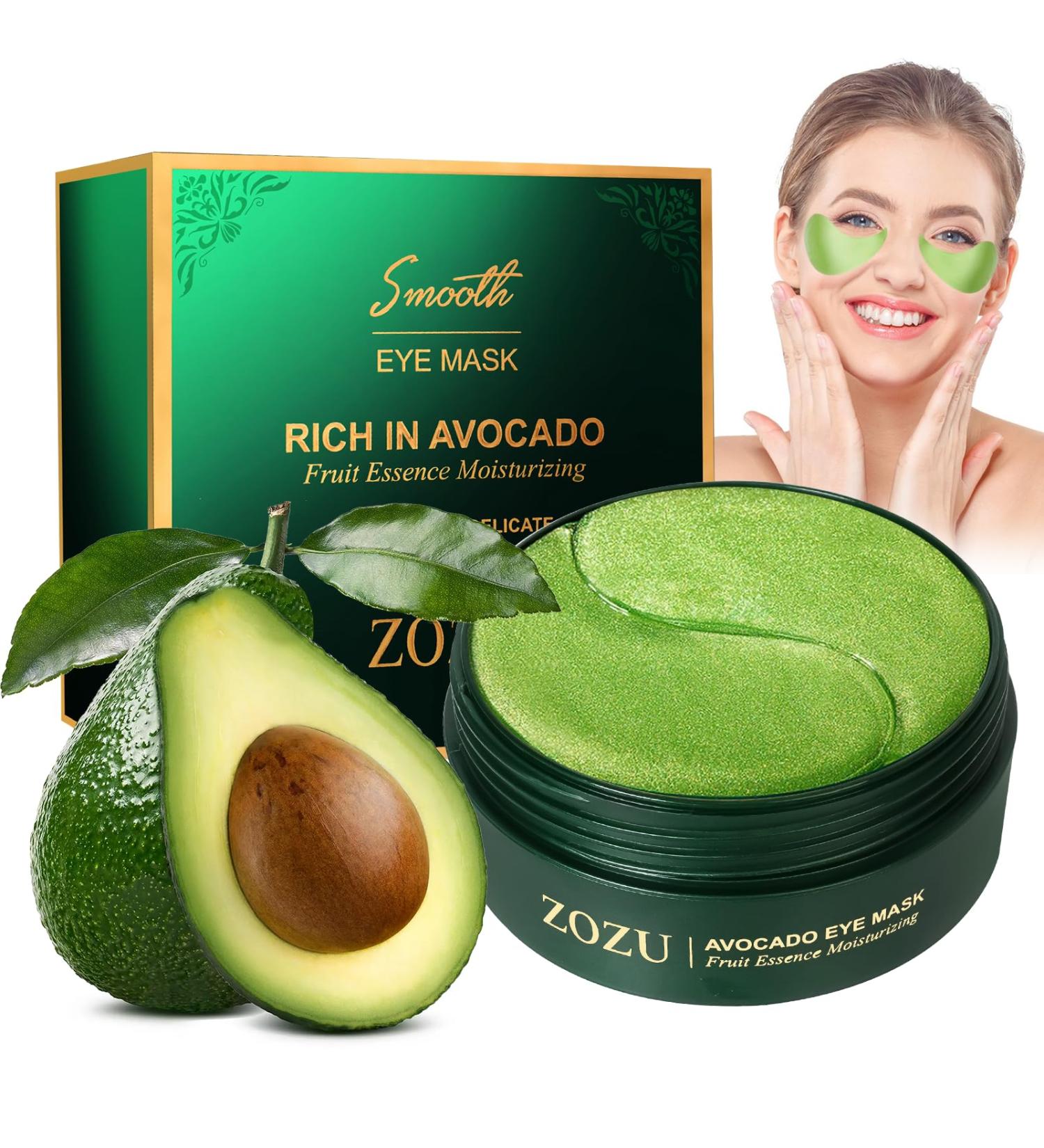60 Patchs yeux l'avocat Patch Yeux Anti Cernes Masques Hydratants au Gel d Acide Hyaluronique Anti-Cernes et Anti-Rides Soin Nourrissant pour le Contour des Yeux Soins Visage Homme Femme - Buy Online on GoSupps.com