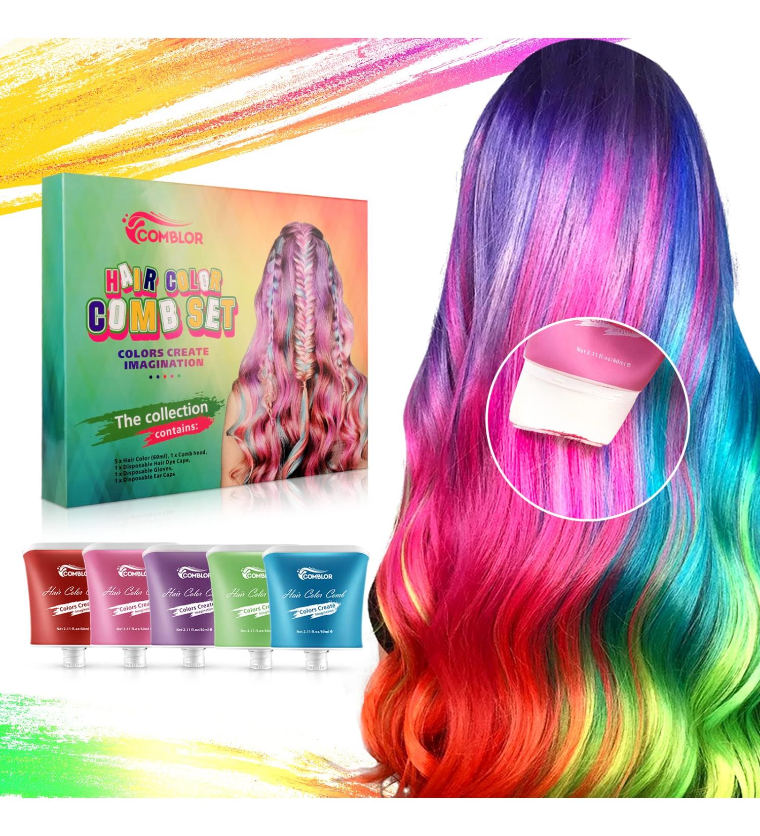 Hair Color Wax - Magic Master Keratin Temporary Hair Styling for Men & Women | 5 Vibrant Colors for Parties Festivals & Cosplay - Buy Online on GoSupps.com