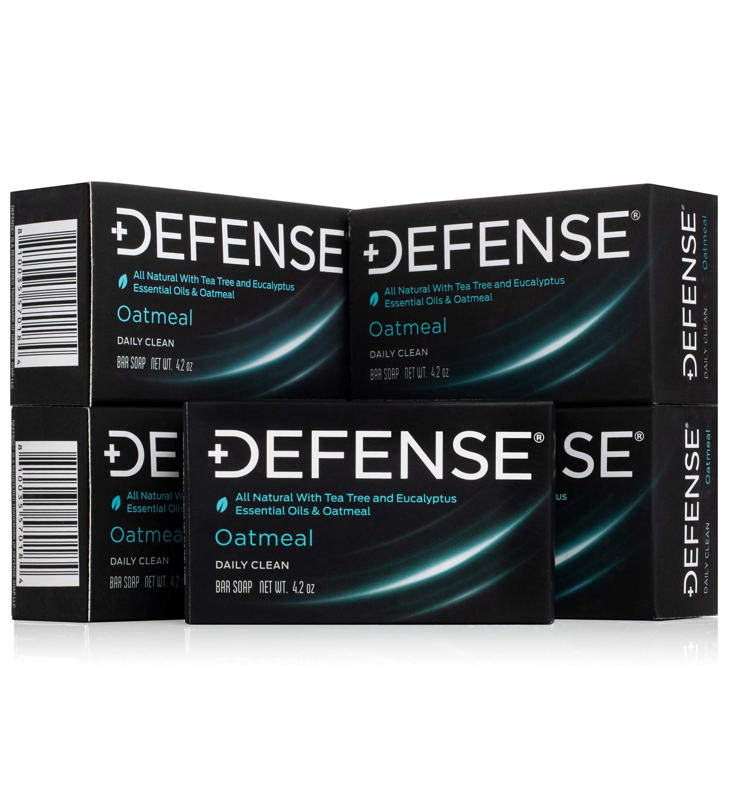 Defense Soap Oatmeal 4.2 oz Bar (Pack of 5) - Herbal Tea Tree Oil, 100% Natural & Pharmaceutical Grade - Buy Online on GoSupps.com