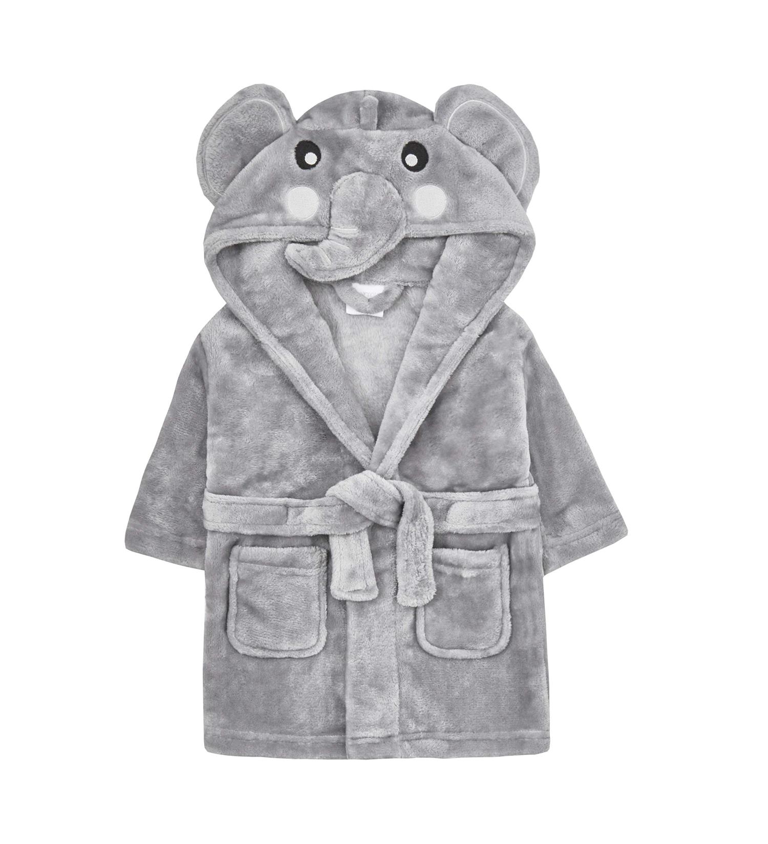 Metzuyan Baby Girls & Boys Elephant Plush Fleece Dressing Gown 18-24 Months - Buy Online on GoSupps.com