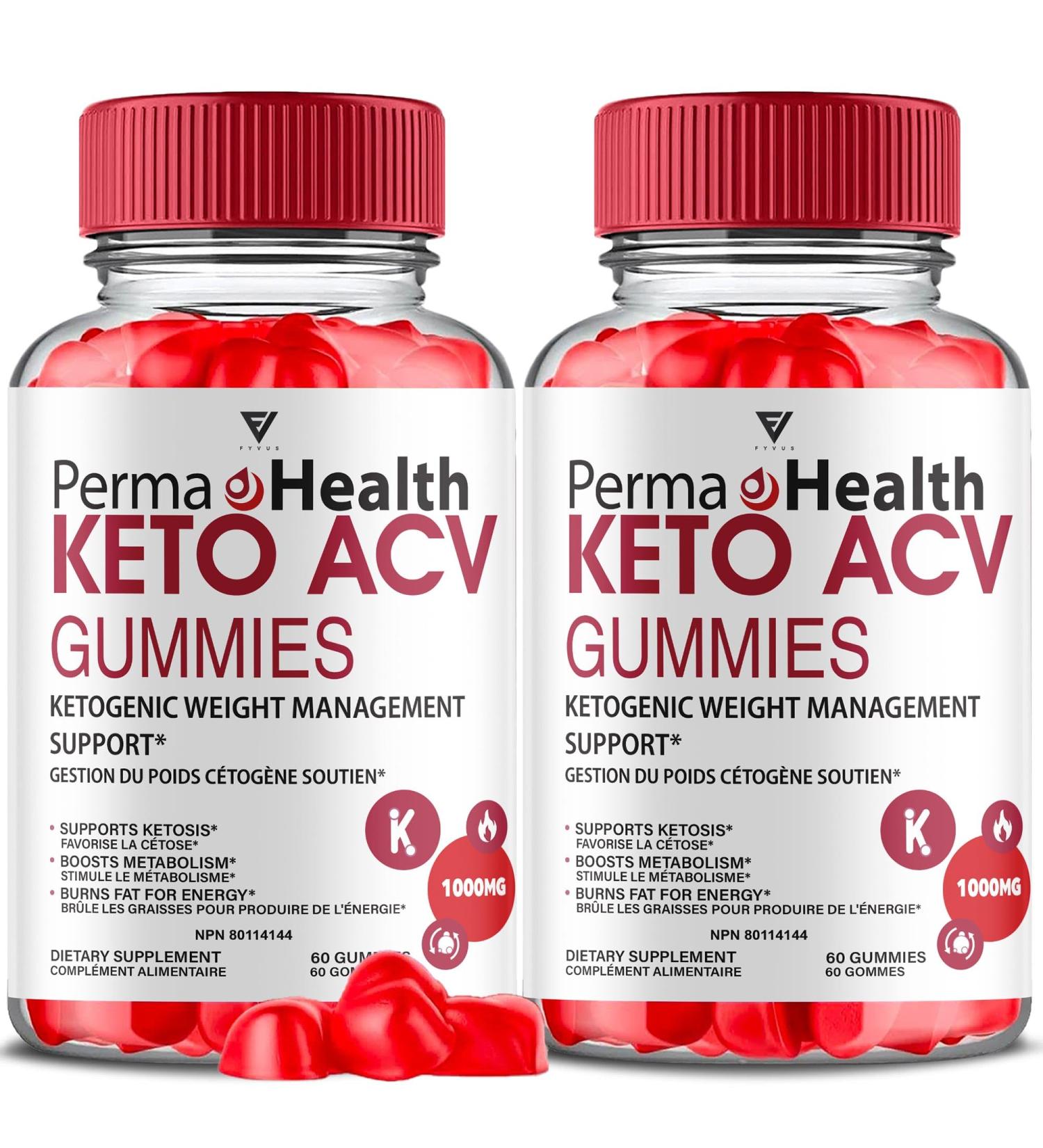 (2 Pack) Perma Health Gummies PermaHealth Keto ACV Gummies Perma Health Apple Cider Vinegar Weight Management Support Supplement Perma Health Canada Max Strength Health Gummy Formula (120 Gummies) - Buy Online on GoSupps.com