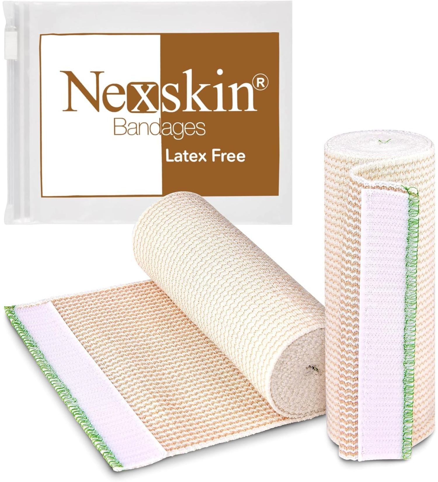 Premium Elastic Bandage Wrap 6" Wide - Latex Free Athletic/Medical Compression Bandages (2 Pack) with Hook & Loop Fasteners - Washable & Reusable - Buy Online on GoSupps.com