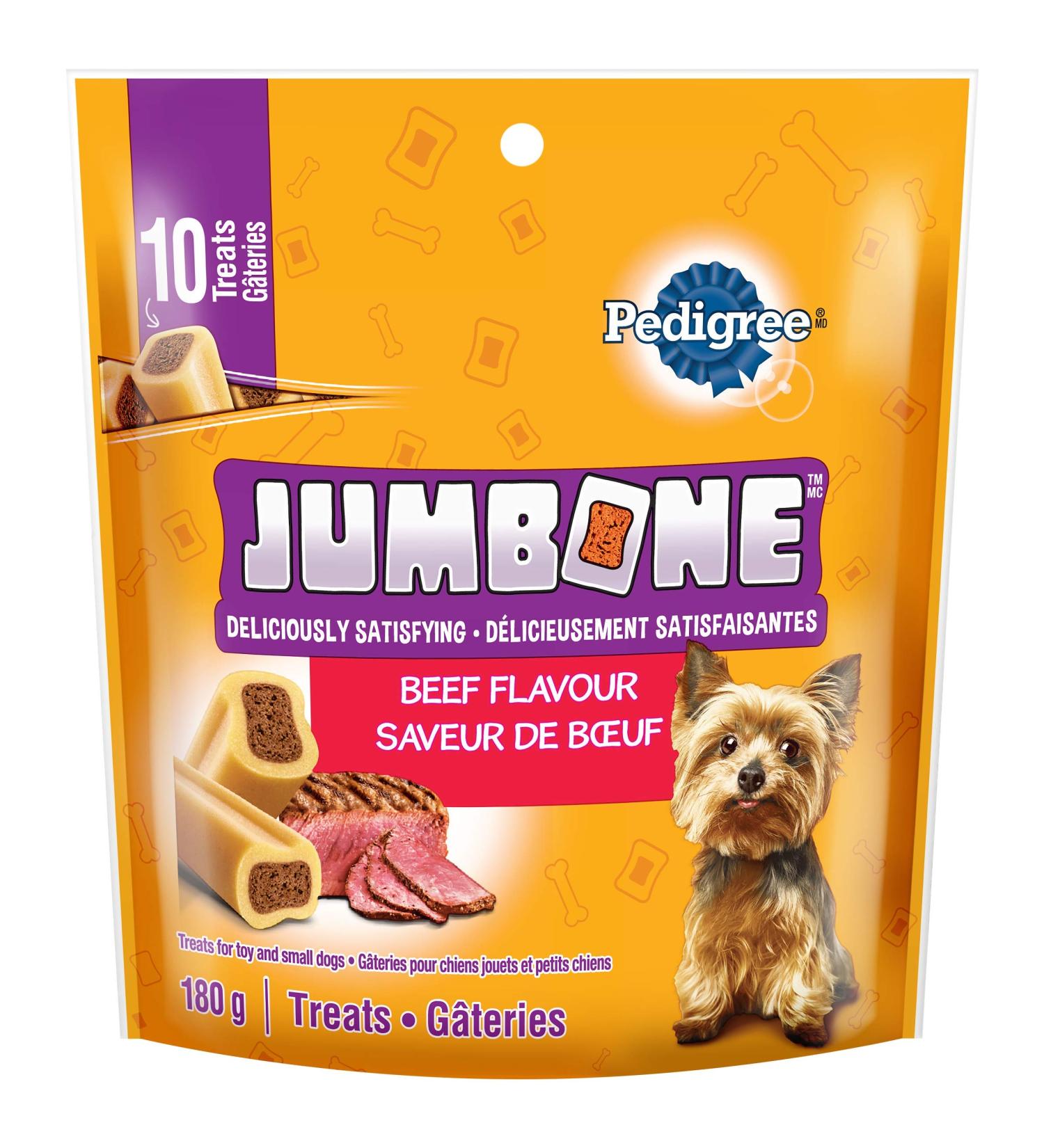PEDIGREE JUMBONE Adult Dog Treats for Mini Dogs - Beef 10ct 180g Mini 180 g (Pack of 1) - Buy Online on GoSupps.com