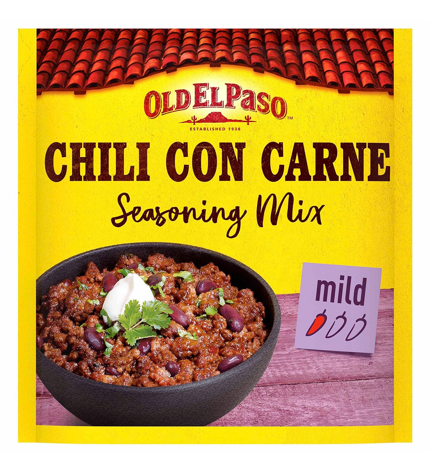 Old El Paso Chilli Con Carne Seasoning Mix Mild - 39g - Buy Online on GoSupps.com