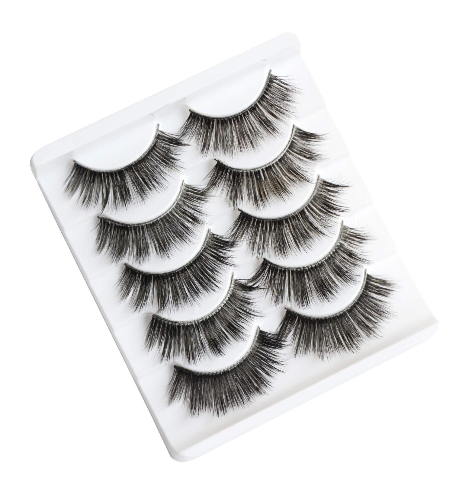 5 Pairs False Eyelashes Natural Fake Eyelashes Fluffy Hand-made Eyelashes Extension (3D301) - Buy Online on GoSupps.com