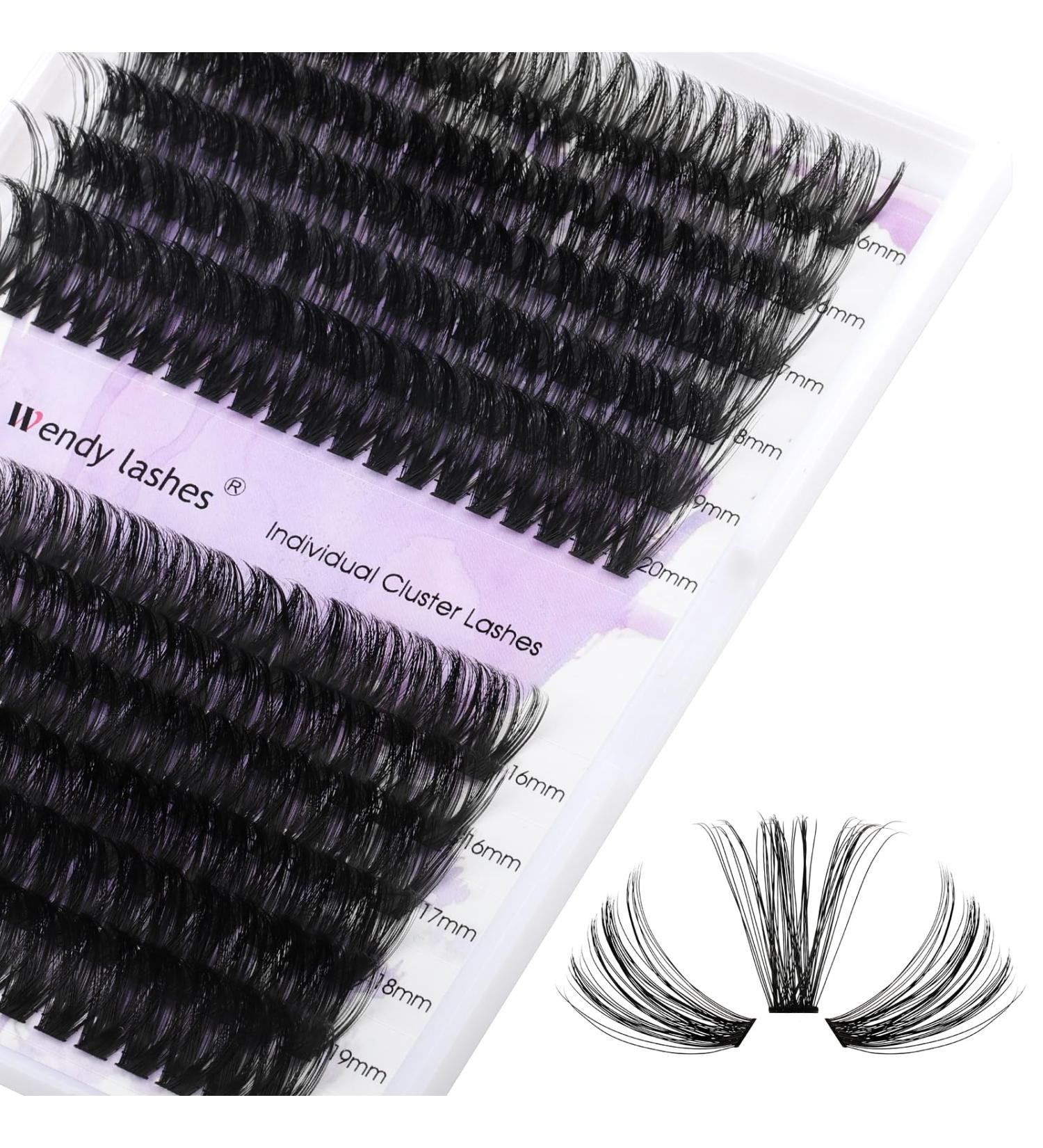 Buy Individual Eyelashes - 240 PCs DIY Cluster Eyelash Curl Mix 16-20mm for Extensions at Home - Buy Online on GoSupps.com