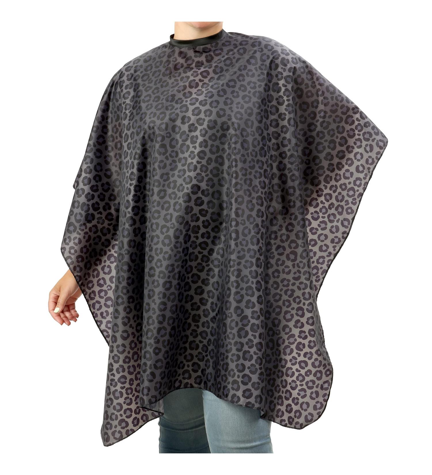 Buy Waterproof Black Leopard Hair Salon Capes | Stylish Hairdresser Capes for Hair Stylists & Salons Snaps & Shampoo Capes - Buy Online on GoSupps.com