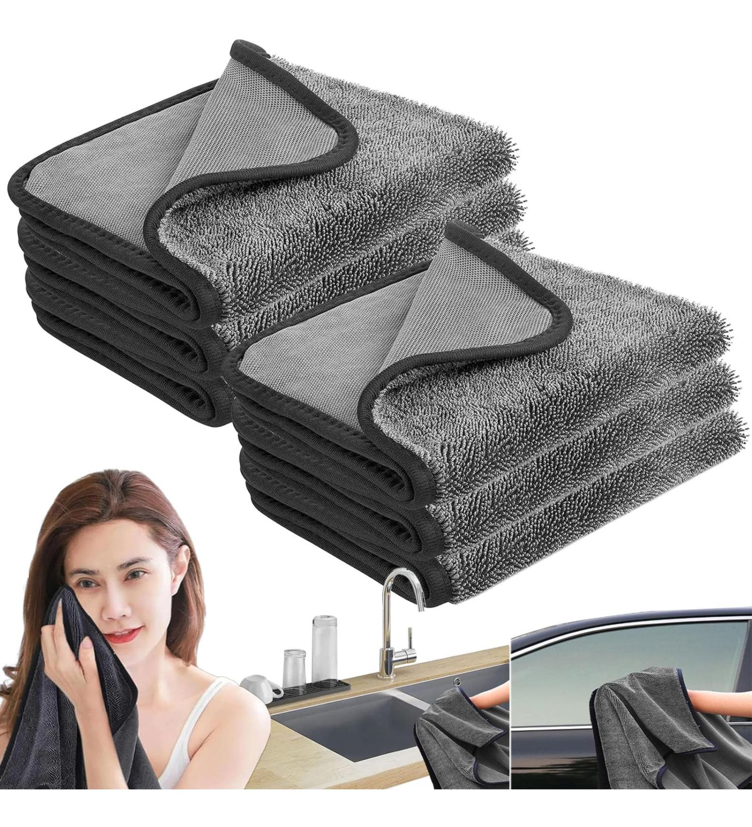 Shiny Bath XXL Drying Towel Shiny Wipes Shower Cleaning Cloths Magicwipe Bathroom Drying Cloths Shiny Wipes for Bathroom Car Home Office Cleaning (6PCS 12x16IN) 12x16IN 6pcs - Buy Online on GoSupps.com