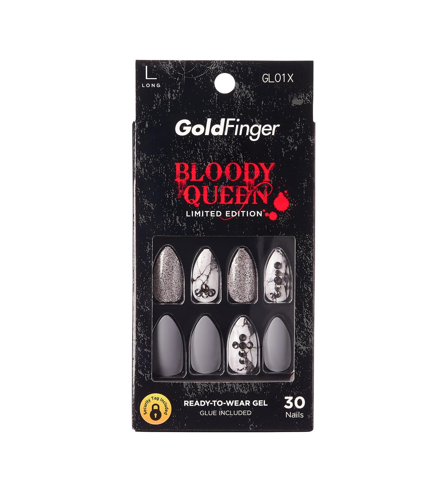 KISS GoldFinger Bloody Queen Limited Edition Press-On Nails - Long & Glamorous (GL01X) | International Shipping Available - Buy Online on GoSupps.com