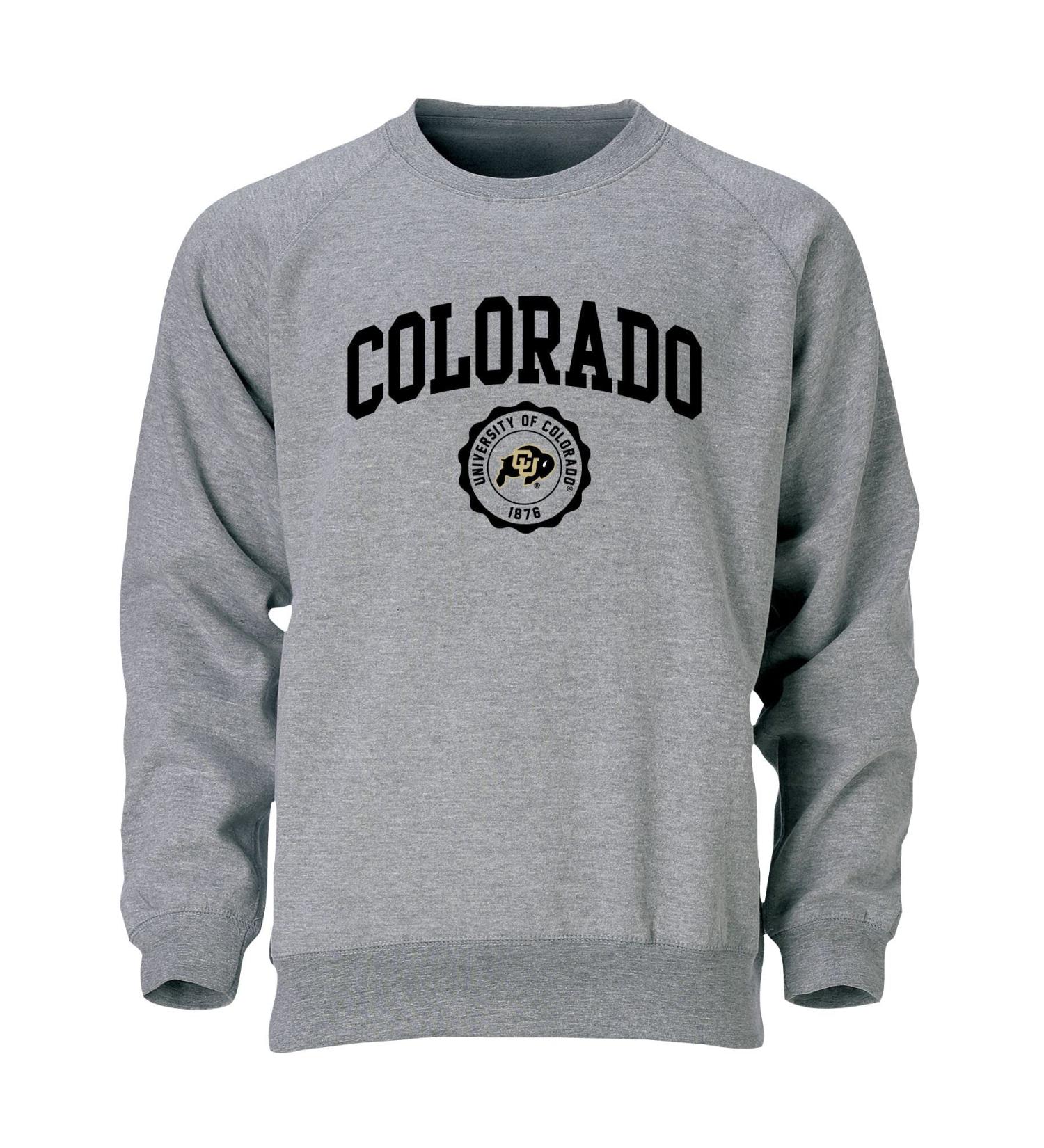 Ivysport Unisex Colorado Buffaloes Crewneck Sweatshirt - Charcoal Grey, Small - Buy Online on GoSupps.com