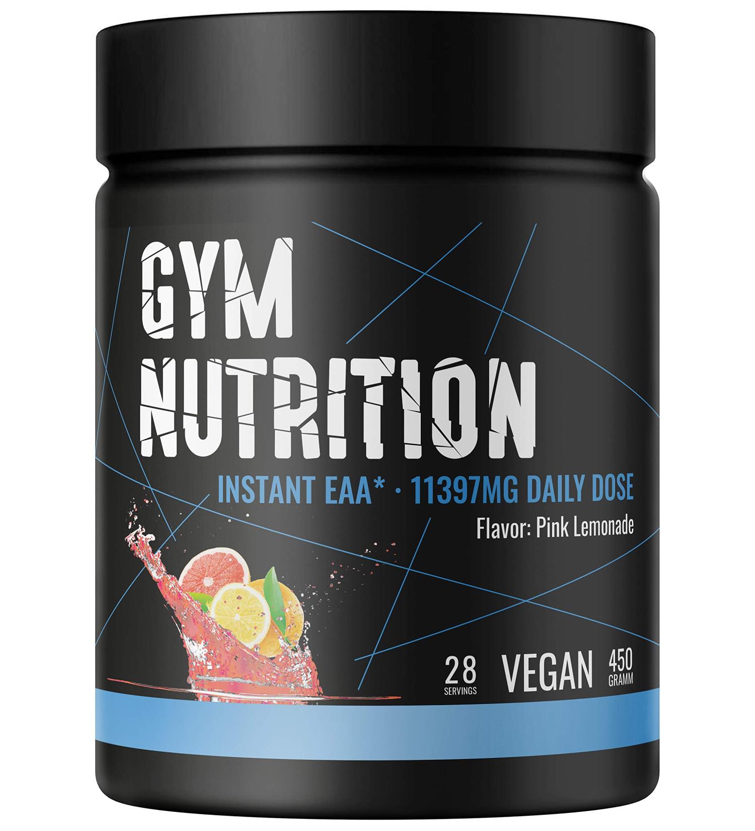 Premium EAA Powder | All 8 Essential Amino Acids | Vegan BCAA Complex | High Dose Pink Lemonade | No Unnecessary Additives - Buy Online on GoSupps.com