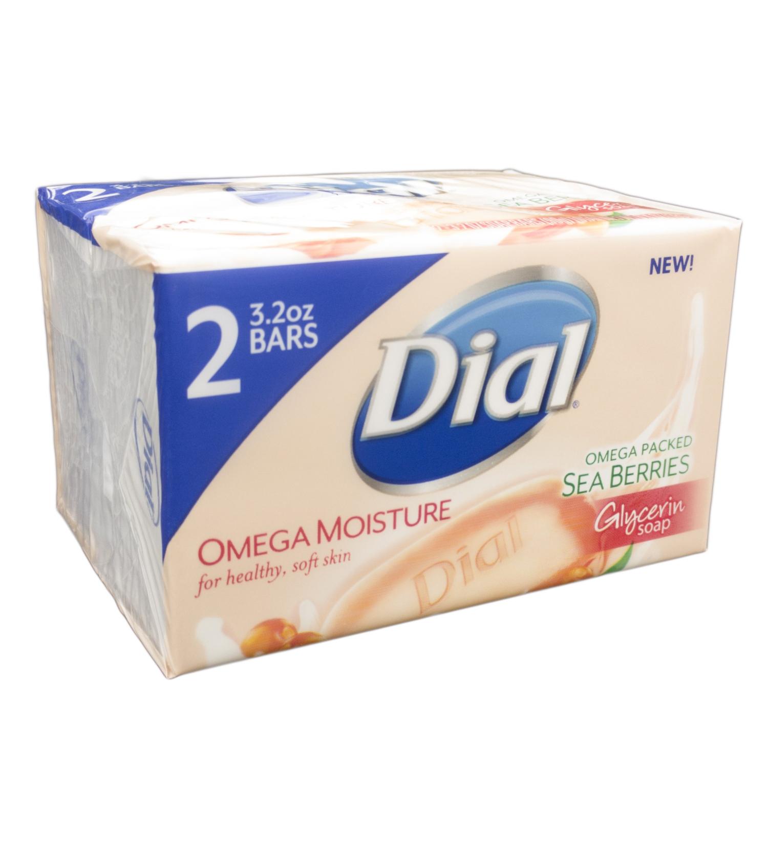 Buy Dial Omega Moisture Sea Berries - Moisturizing Soap Bars (2 x 3.2oz) | International Shipping Available - Buy Online on GoSupps.com