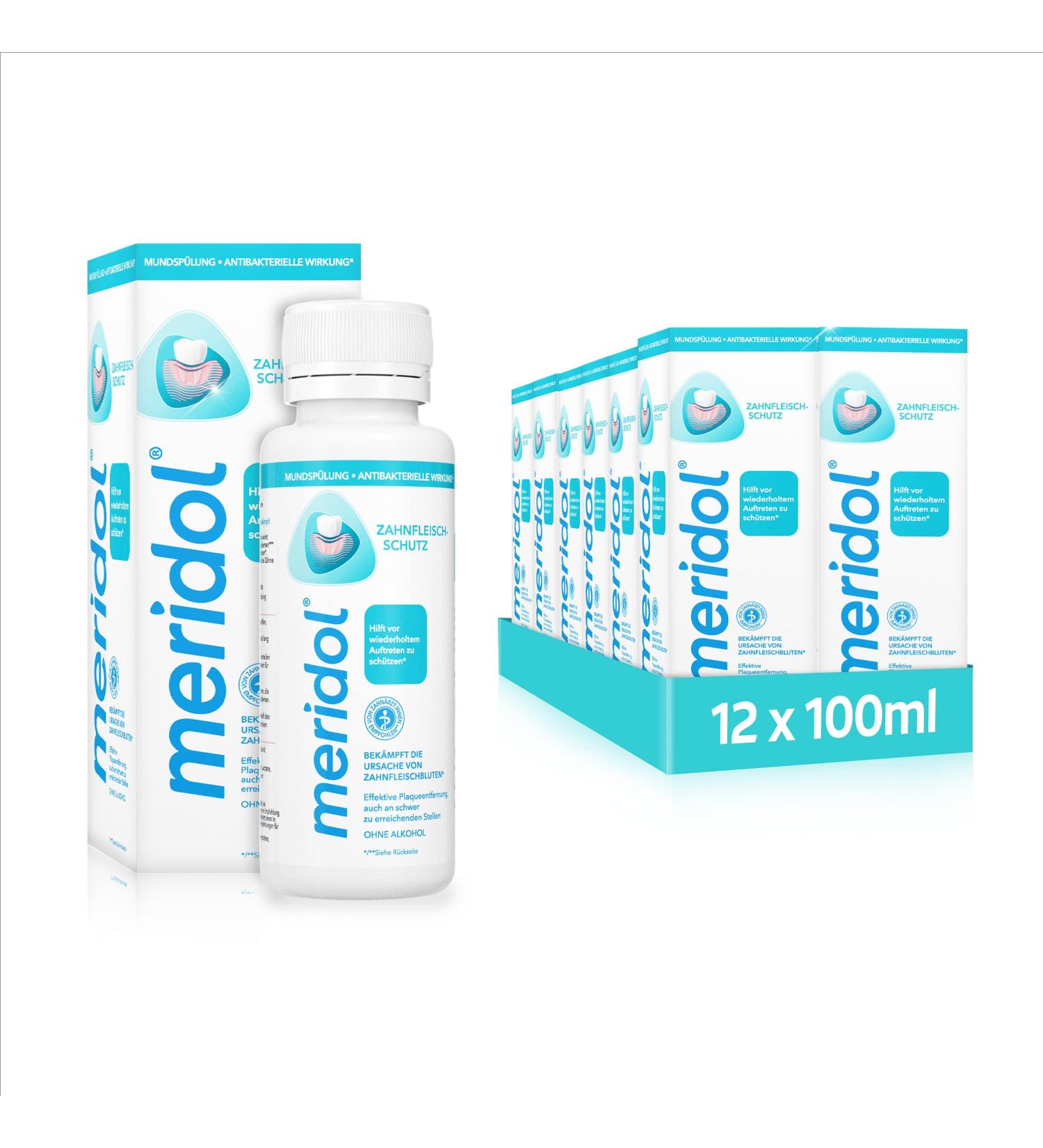  Meridol Meridol Oral Conditioner 100ml Antibacterial effect for healthy teeth and gums alcohol-free trial and travel size - Buy Online on GoSupps.com