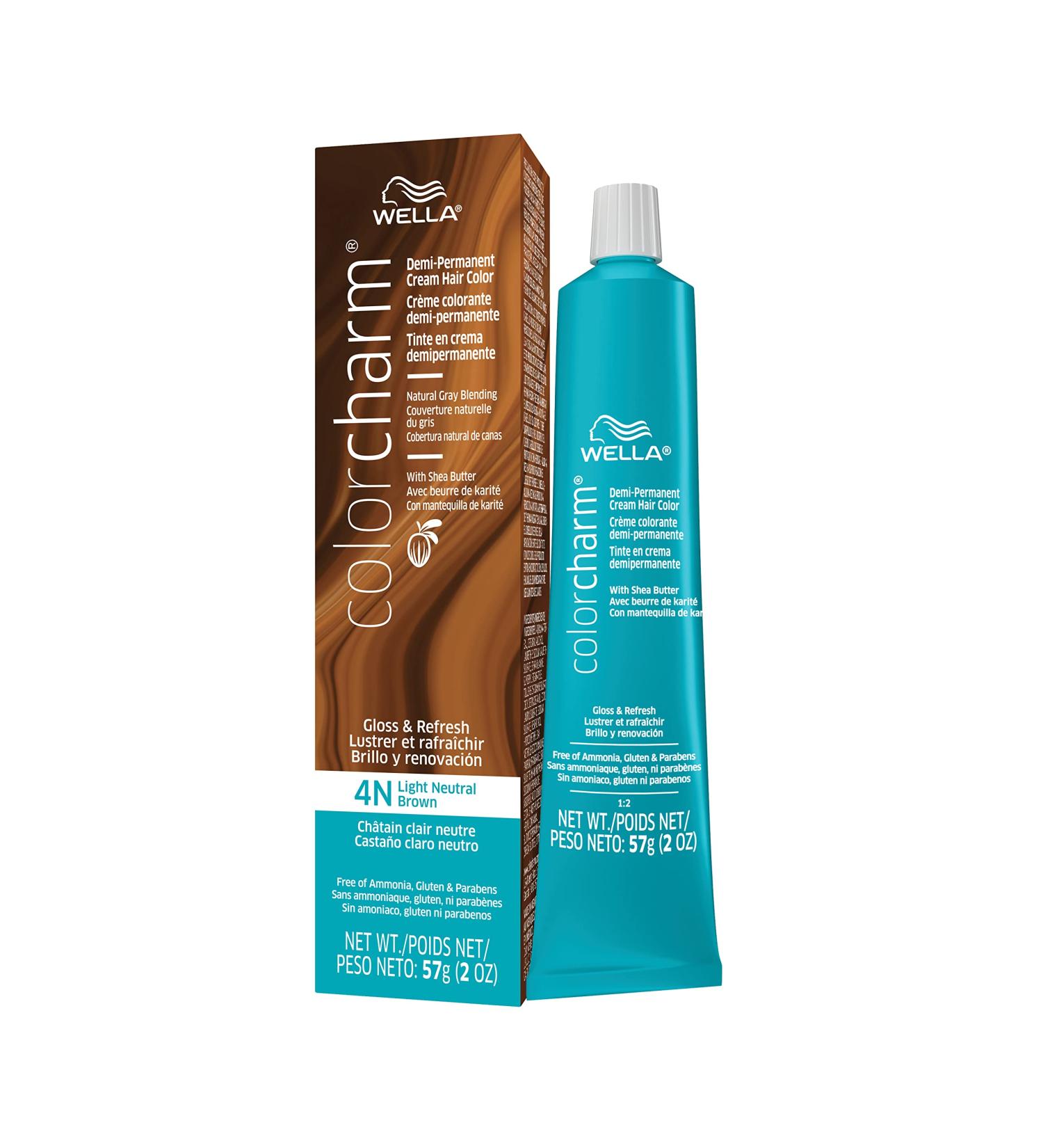 Wella ColorCharm Permanent Gel Haircolor 4N Light Neutral Brown with Gelfuse Technology - Buy Online on GoSupps.com