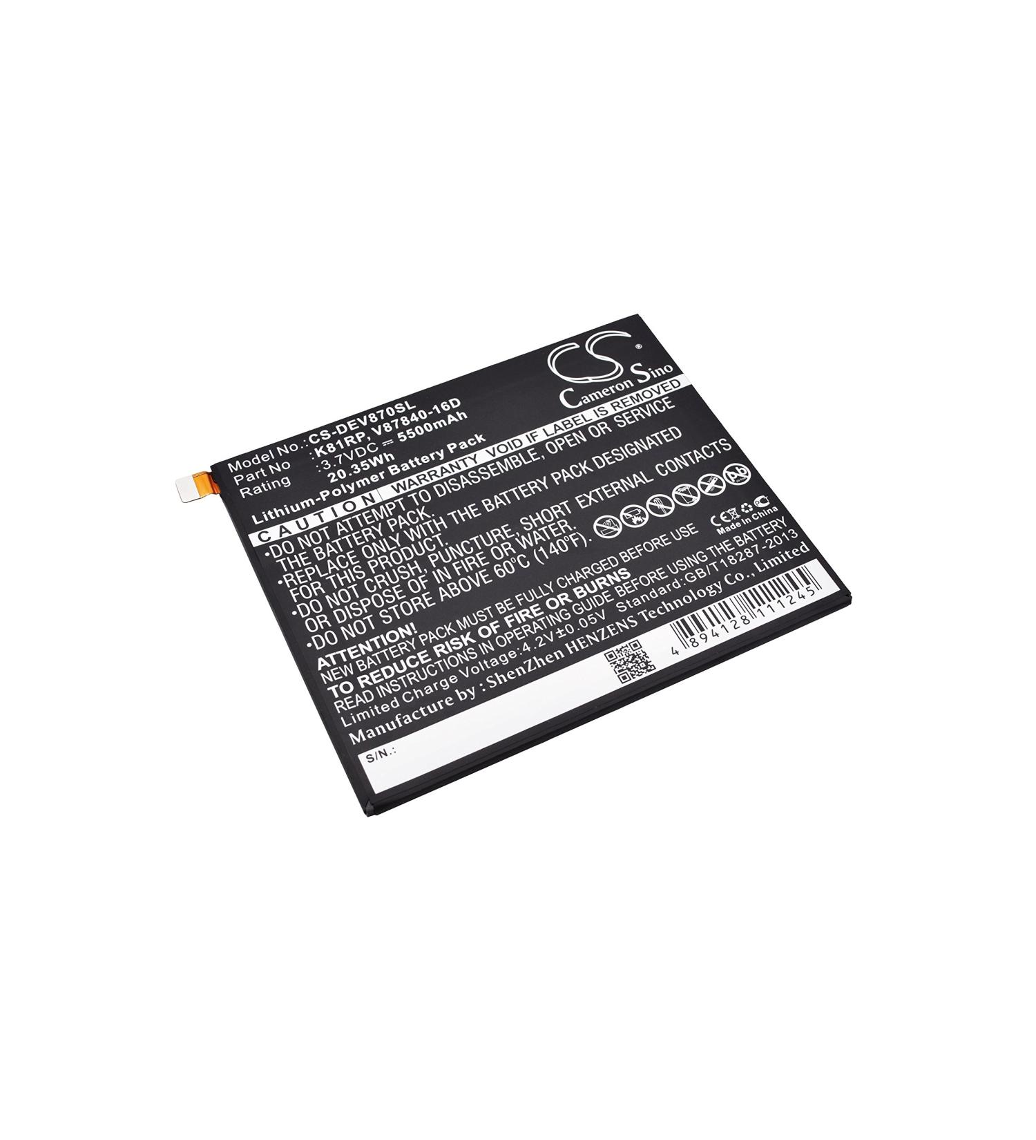 Buy 3.7V Battery Replacement for Venue 8 7840 & Venue 8 7000 | International Shipping Available - Buy Online on GoSupps.com