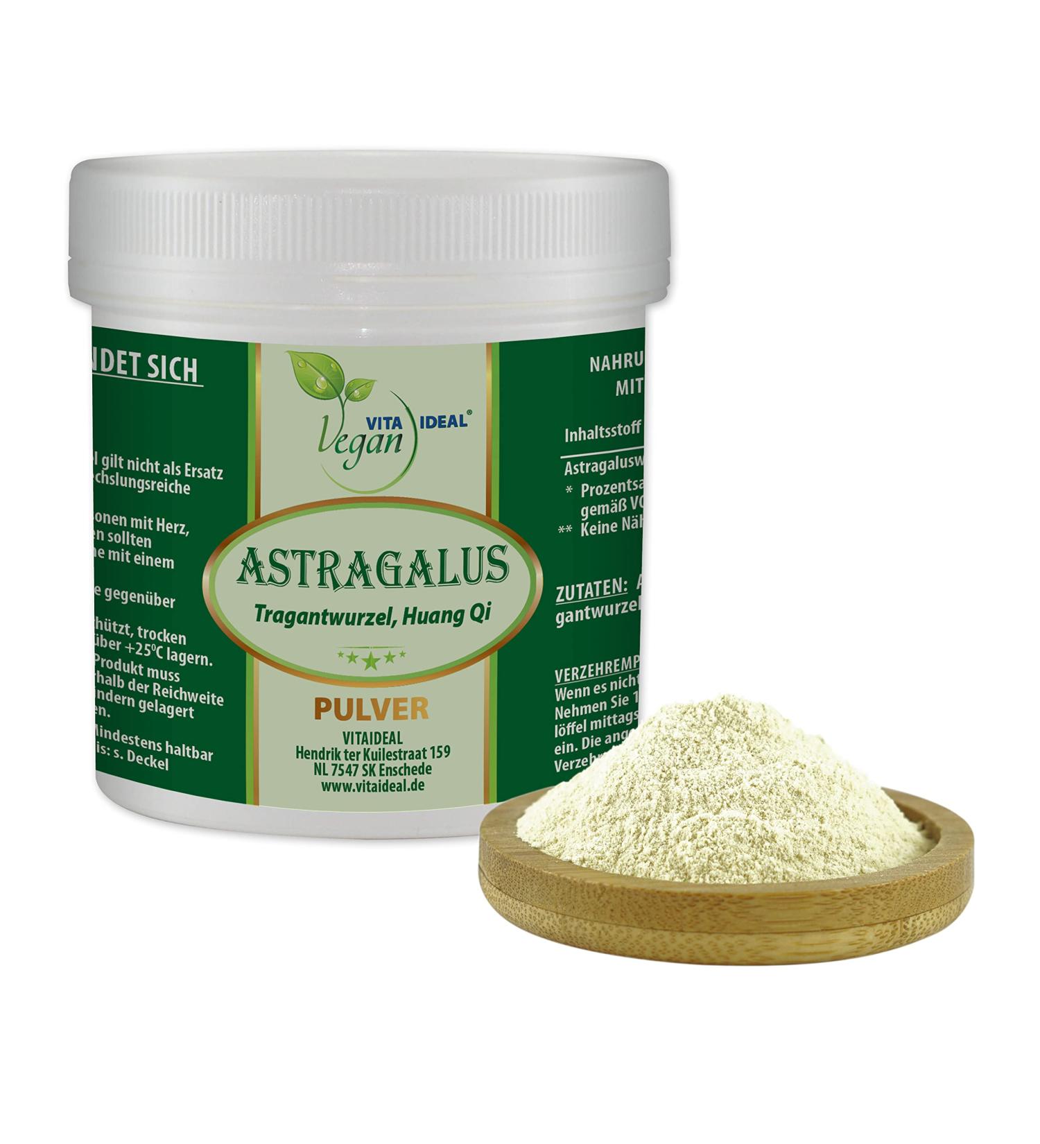 Vitaideal Vegan Astragalus Root Powder 100g - Pure Additive-Free Formula with Measuring Spoons - Boost Your Health Naturally - Buy Online on GoSupps.com