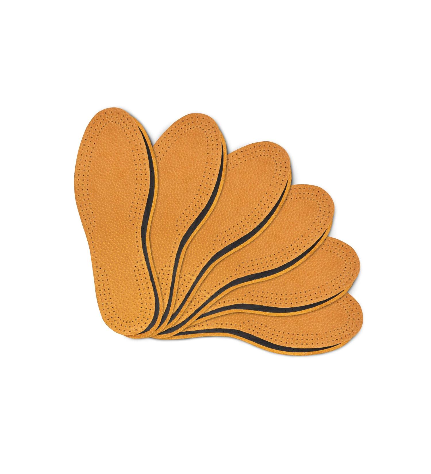 Leather Carbon Shoe Insoles for Men & Women - 6 Pair Pack | Activated Carbon Inserts by Kaps (Women / 6 US / 37 EUR - Buy Online on GoSupps.com