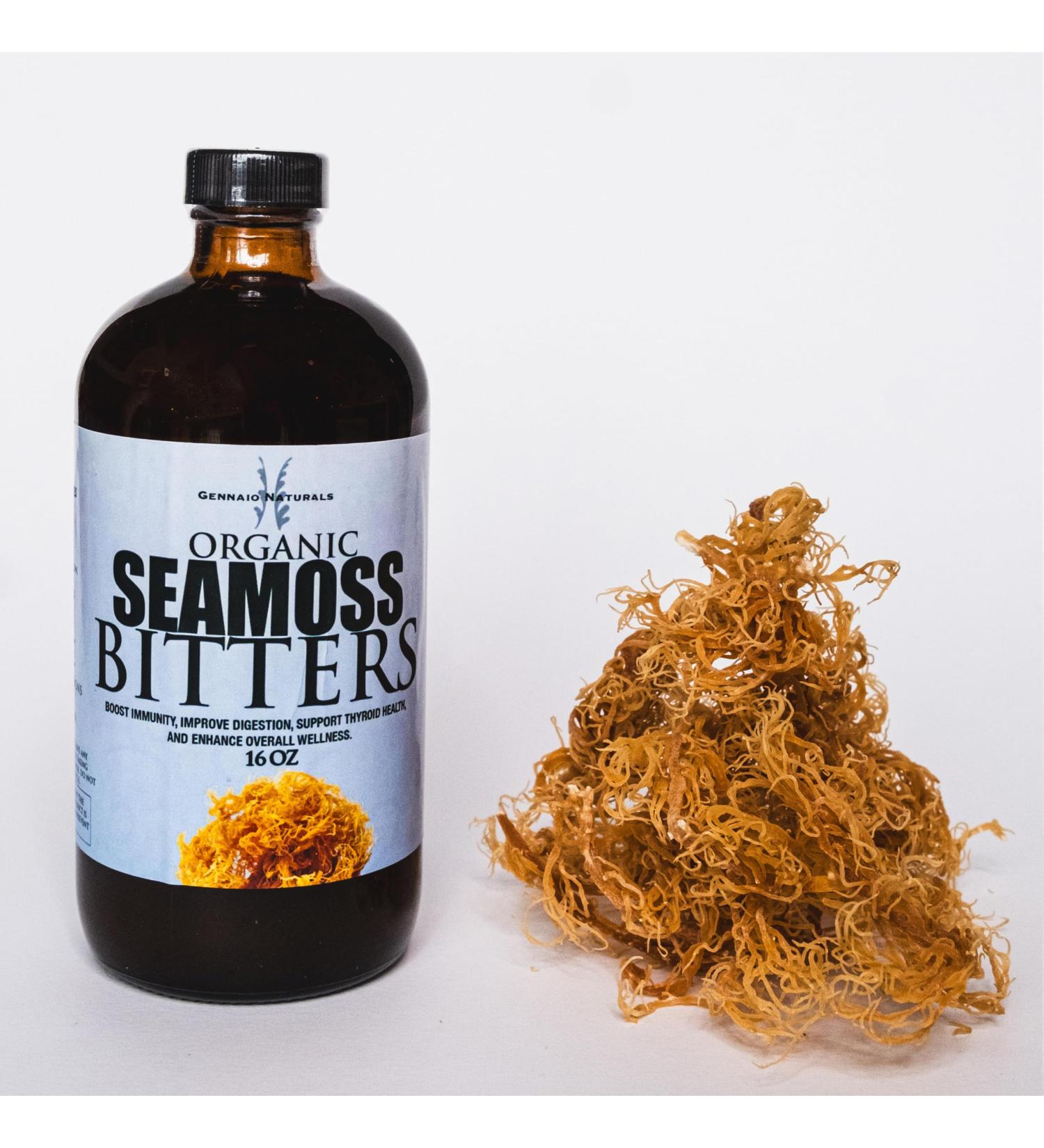 GENNAIO NATURALS Organic Seamoss Bitters 16 oz Immune and Digestive Support Supplement - Buy Online on GoSupps.com