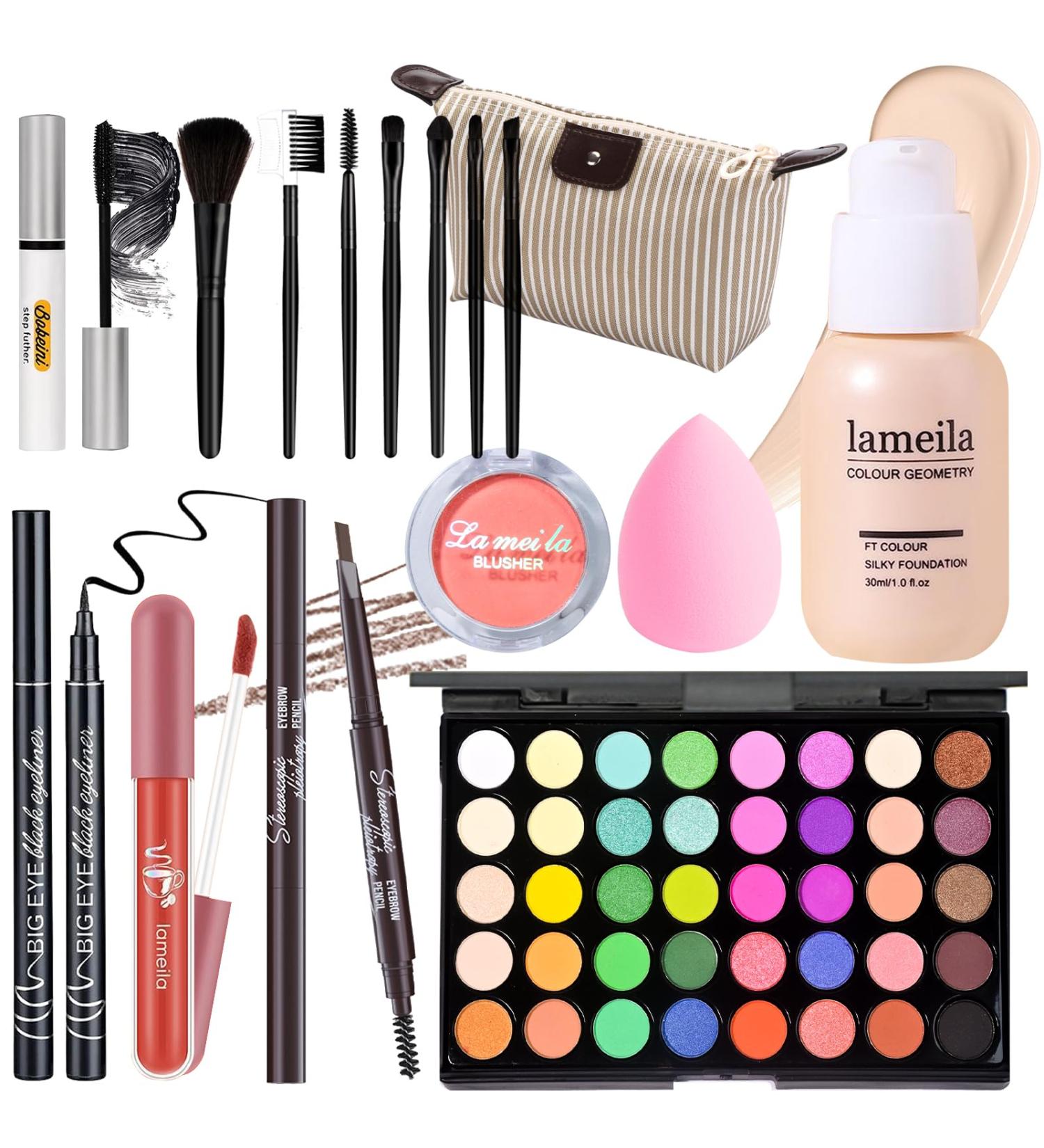 Complete Makeup Set for Girls & Women | Full Kit with Eyeshadow Foundation Blusher & More | Perfect Gift for Teens | International Shipping Available - Buy Online on GoSupps.com