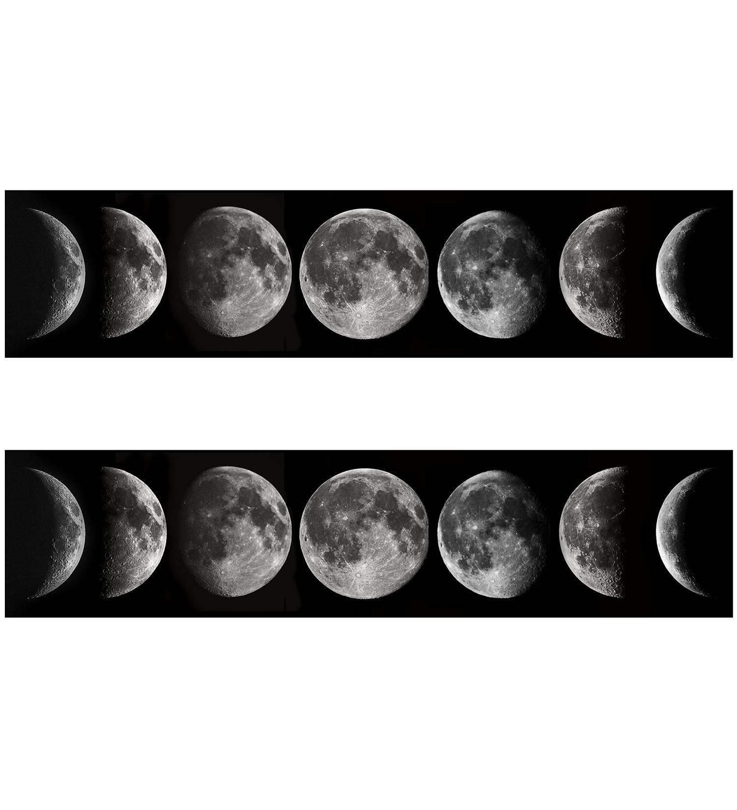 Orange Trading Dartmouth LTD A4 Edible Decor Icing Sheet Moon Phase Border Edible Cake Topper Decoration