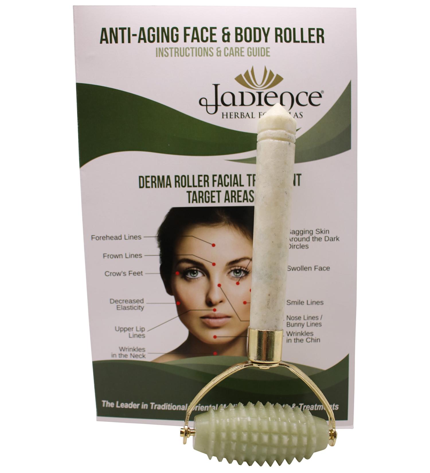 JADIENCE Jade Stone Massage Roller for Face & Body - Relaxation Anti-Aging Stress Relief Gifts - Buy Online on GoSupps.com