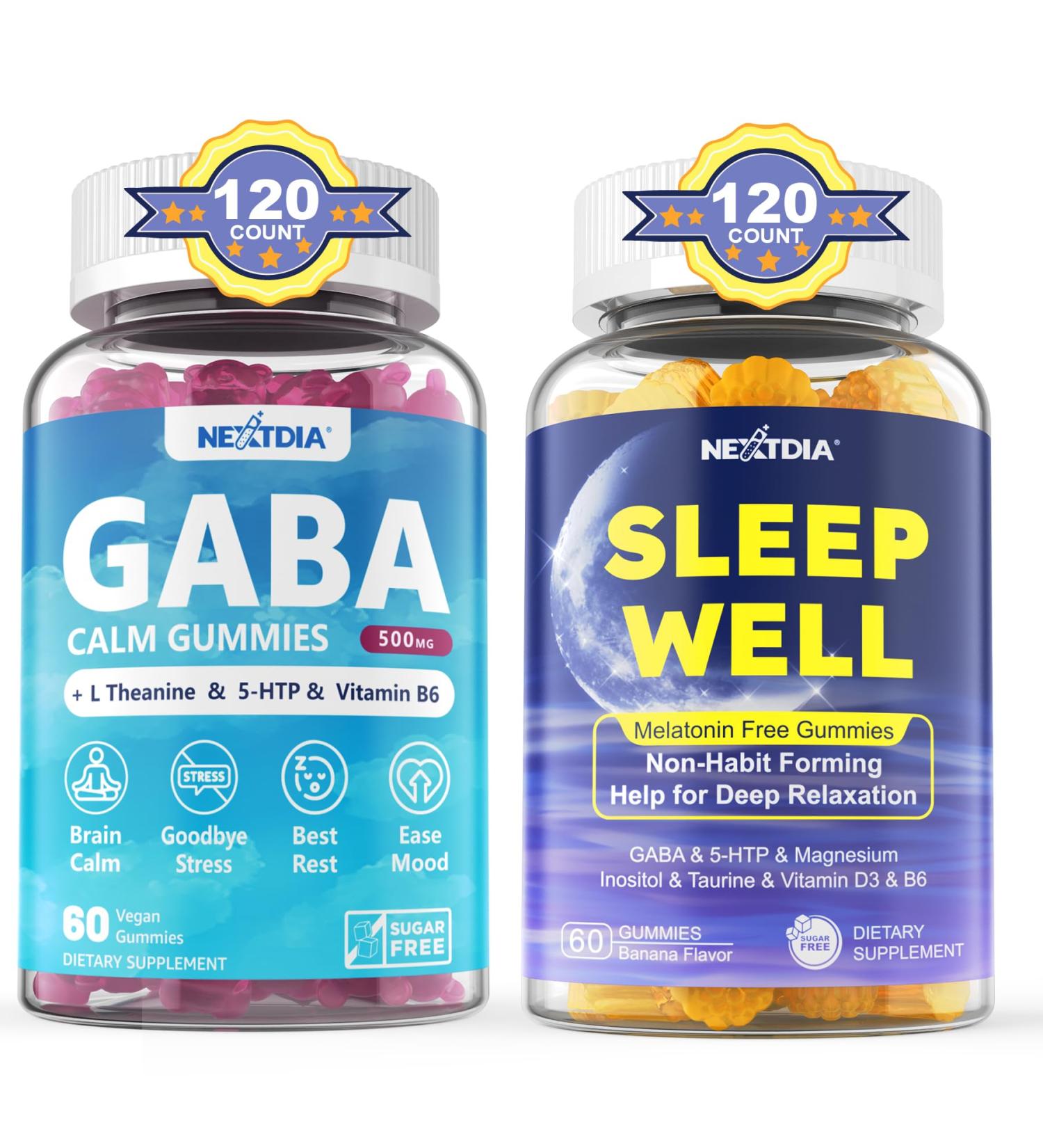 Nextdia GABA Gummies Melatonin Free Natural Sleep Gummies - Buy Online on GoSupps.com