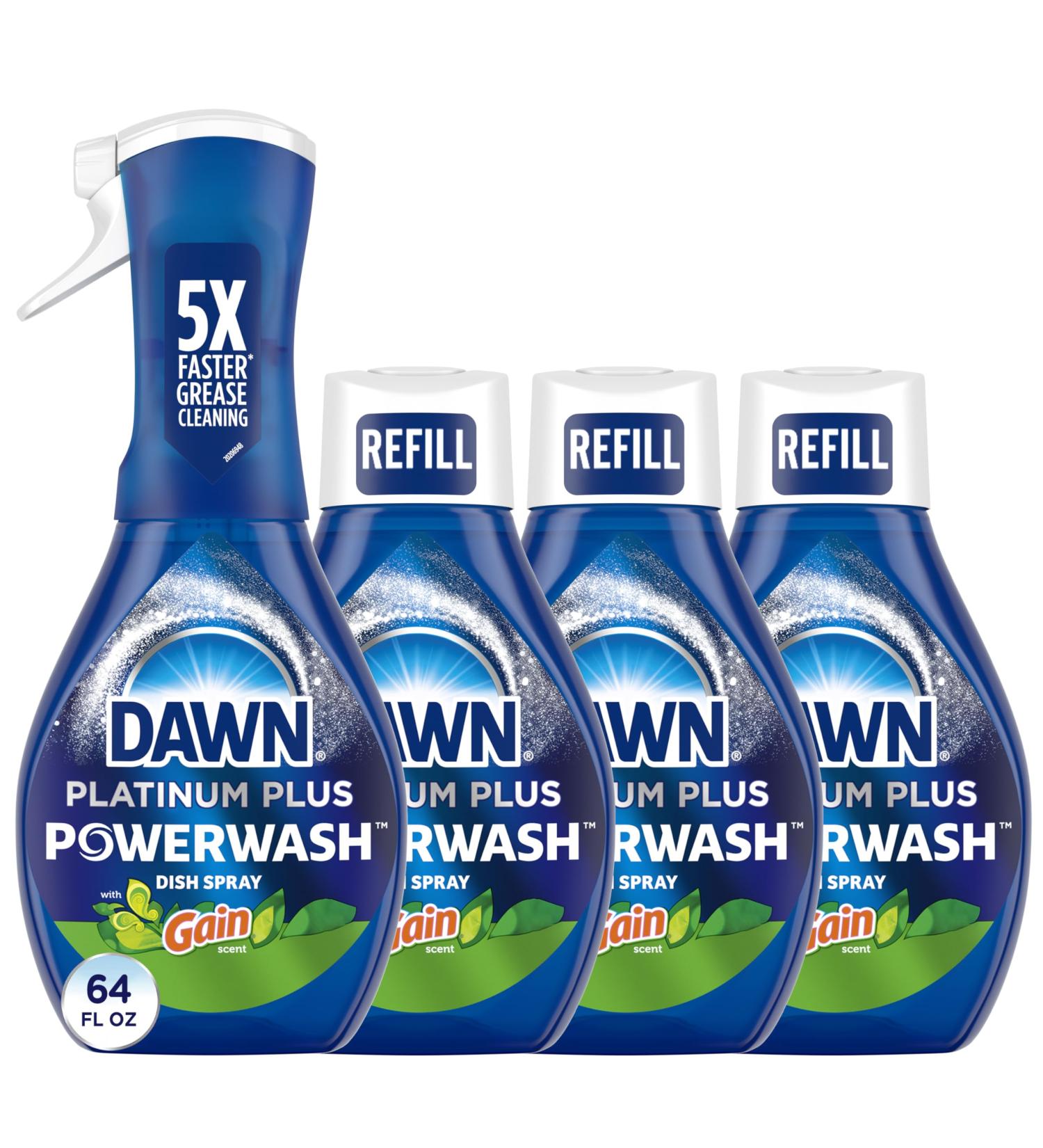 Dawn Powerwash Gain Original Dish Spray - 1 Starter Kit + 3 Refills | Liquid Dish Soap - International Shipping Available - Buy Online on GoSupps.com