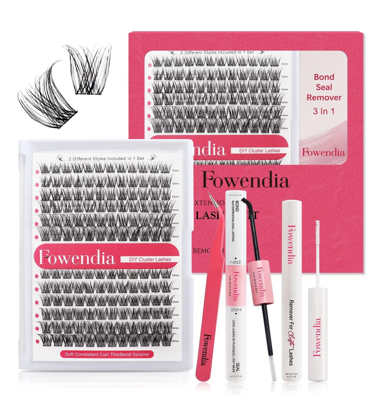 Lash Extension Kit - DIY Eyelash Extensions with 10-16mm D Curl Individual Lashes Bond & Seal Applicator - Perfect for Beginners (F05 Kit - Buy Online on GoSupps.com