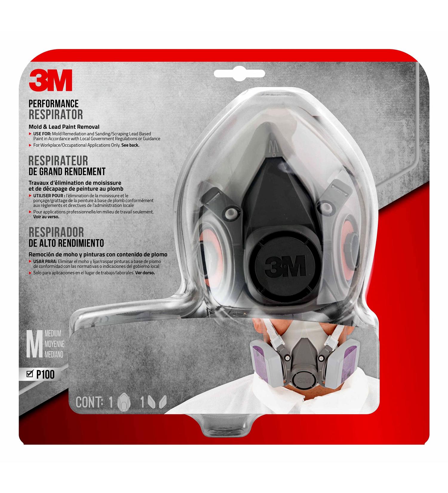 3M Lead Paint Removal Respirator Lightweight Construction Durable Adjustable Head Straps Lead Paint Respirator - Buy Online on GoSupps.com