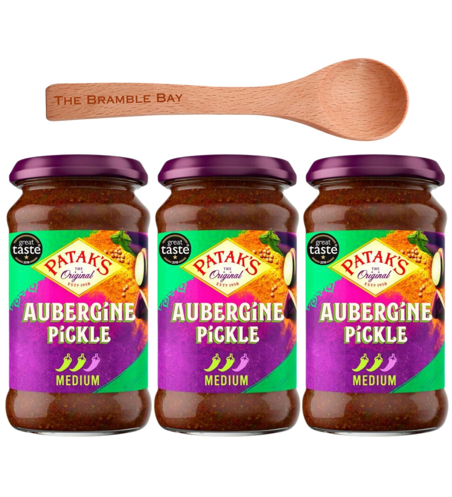 Patak's Aubergine Pickle 312g x3 - Authentic Indian Condiment Trio - Buy Online on GoSupps.com