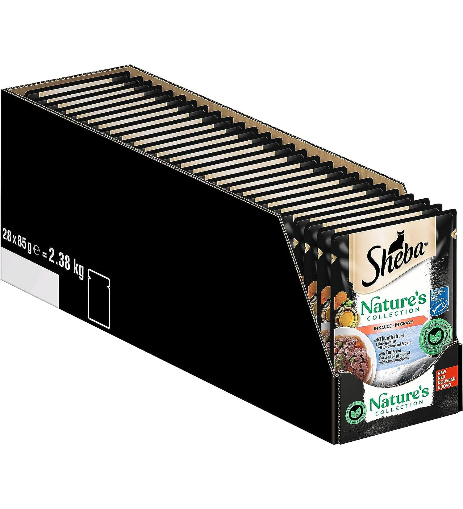 SHEBA Nature's Collection in Sauce - Premium Wet Cat Food with Tuna (MSC) - 28 x 85g Portions - Buy Internationally - Buy Online on GoSupps.com