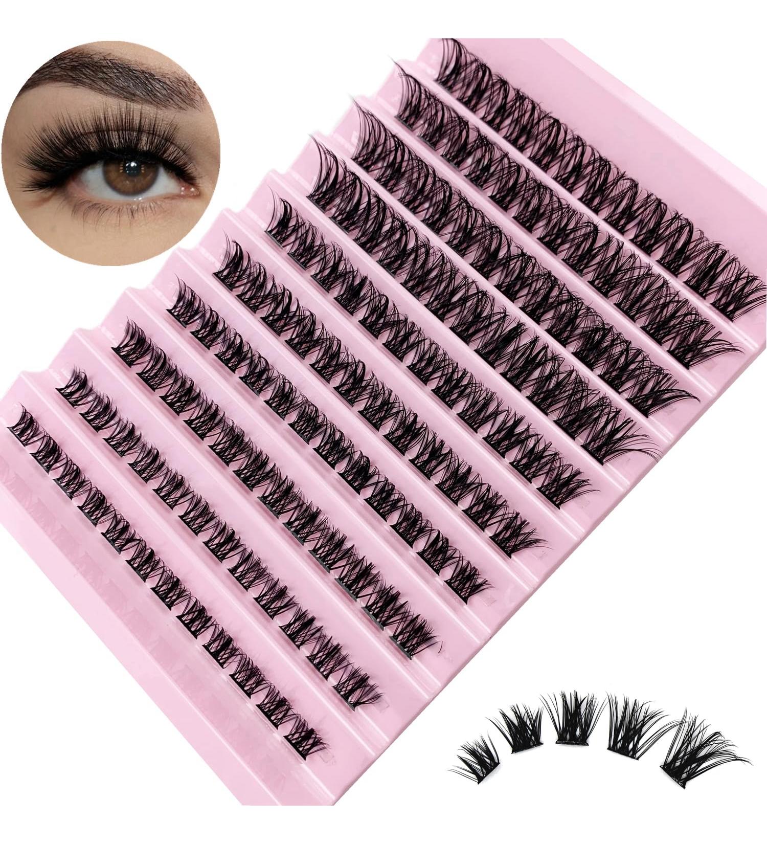 Bransfy Cluster Lashes D Curl 120 Pcs | Individual False Eyelashes Extension | Natural Look Reusable Mix DIY | Super Thin Band | Soft & Comfortable | Fluffy Clusters - Buy Online on GoSupps.com