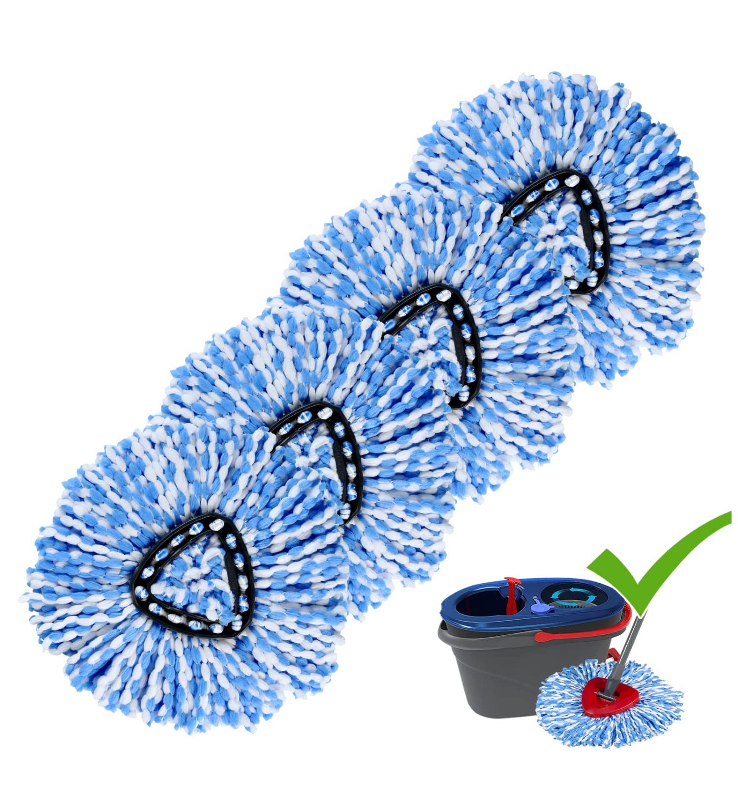 4 Pack O Cedar Spin Mop Replacement Heads - Fluffy Microfiber, Machine Washable - Buy Online on GoSupps.com