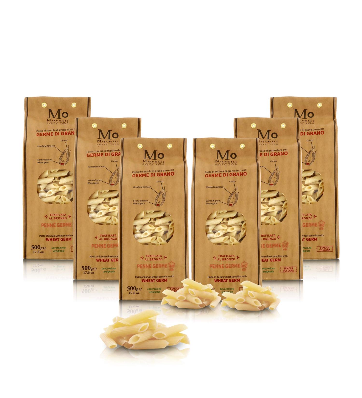 Antico Pastificio Morelli 1860 Srl Wheat Germ Pasta 6 boxes of 500 g - Buy Online on GoSupps.com