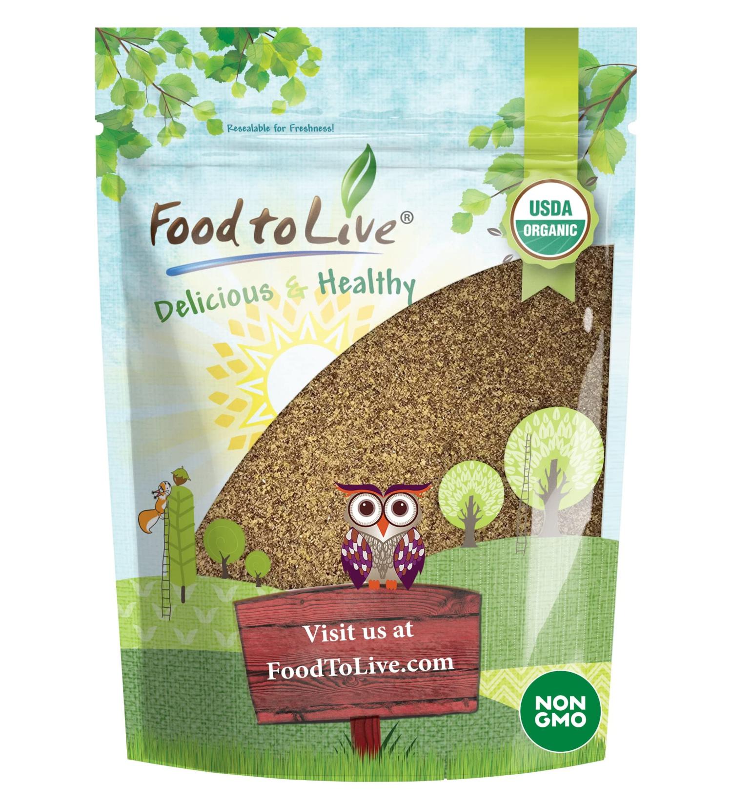 Organic Brown Flaxseed Meal 2lb - Non-GMO, Kosher, Vegan Superfood, Rich in Omega-3 Ground Flax, Keto Friendly - USA Product - Buy Online on GoSupps.com