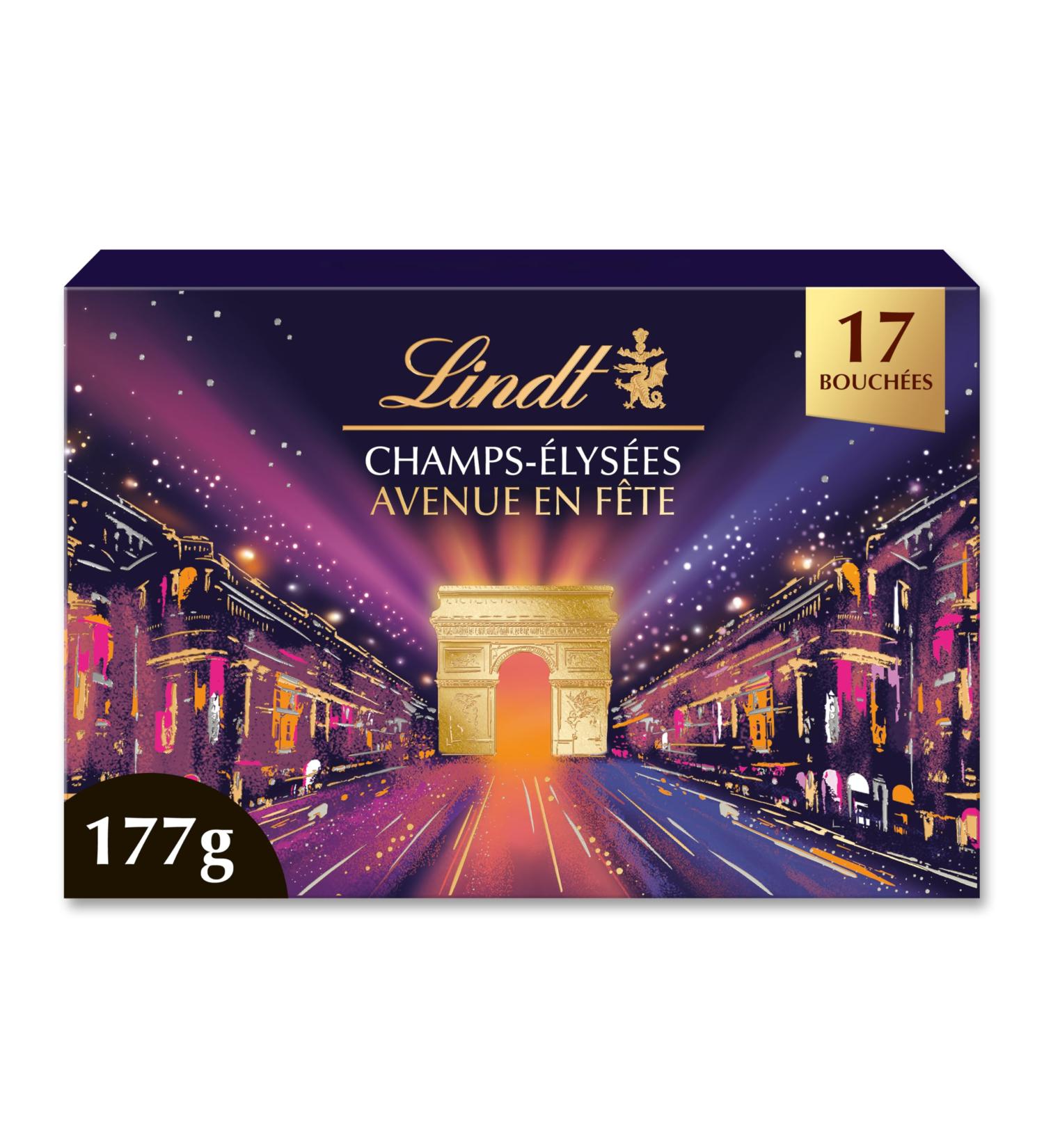 Lindt - Bo te CHAMPS- LYS ES dition Avenue en F te - Assortiment de Chocolats au Lait Noirs et Blancs - Pralin s Croustillants et Onctueux - Id al pour No l 177g - Buy Online on GoSupps.com