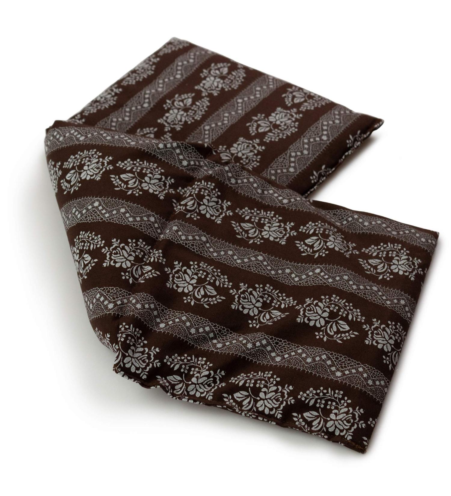 Spelt Pillow 50x20cm - Large 3-Chamber Flower-Brown | Grain Pillow for Heat & Cold Therapy - Buy Online on GoSupps.com